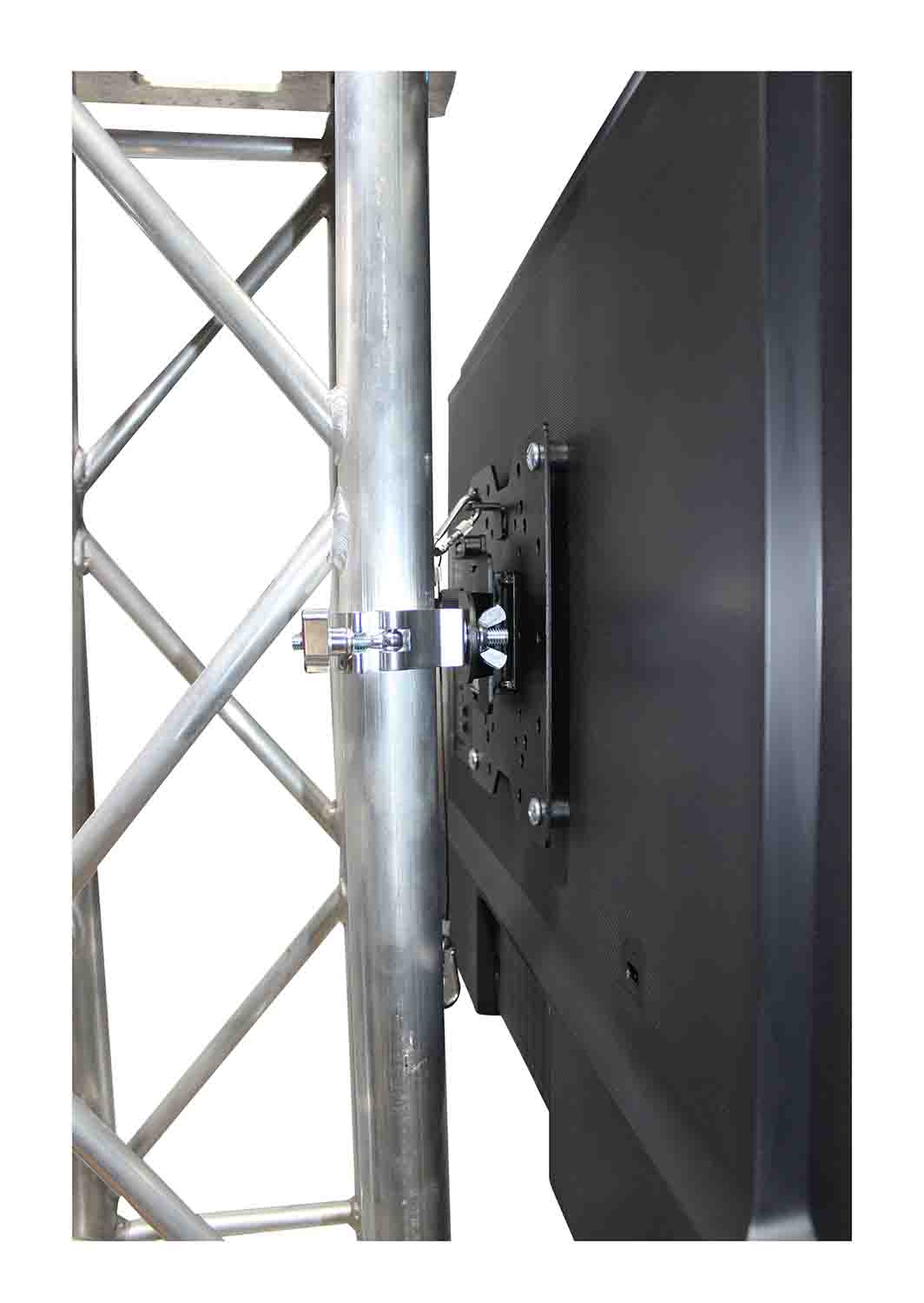 ProX XT-MEDIAMOUNT Universal 32" to 80" TV Bracket Vesa Mount for F34 F32 and 12 Inch Bolt Truss Clamp or Speaker Stands - Hollywood DJ