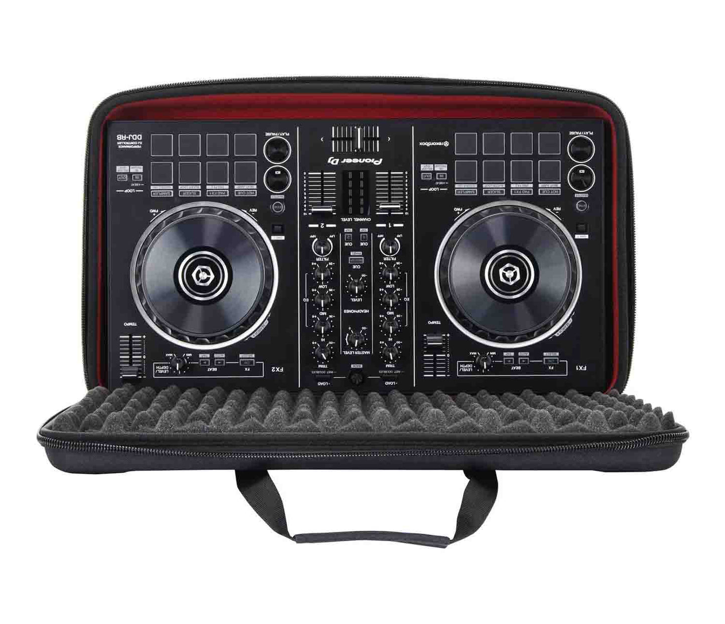 Pioneer DDJ-FLX4, 2- Channel Controller for Rekordbox and Serato DJ Lite Package with Case - Hollywood DJ