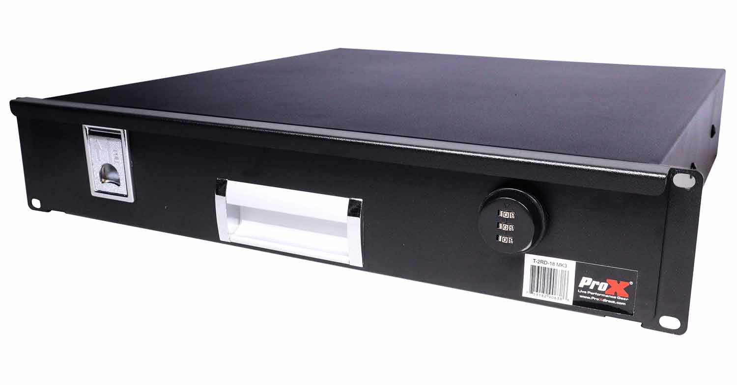 ProX T-2RD-18 MK3, 18" Deep Heavy Duty 2U Space Rack Drawer - Hollywood DJ