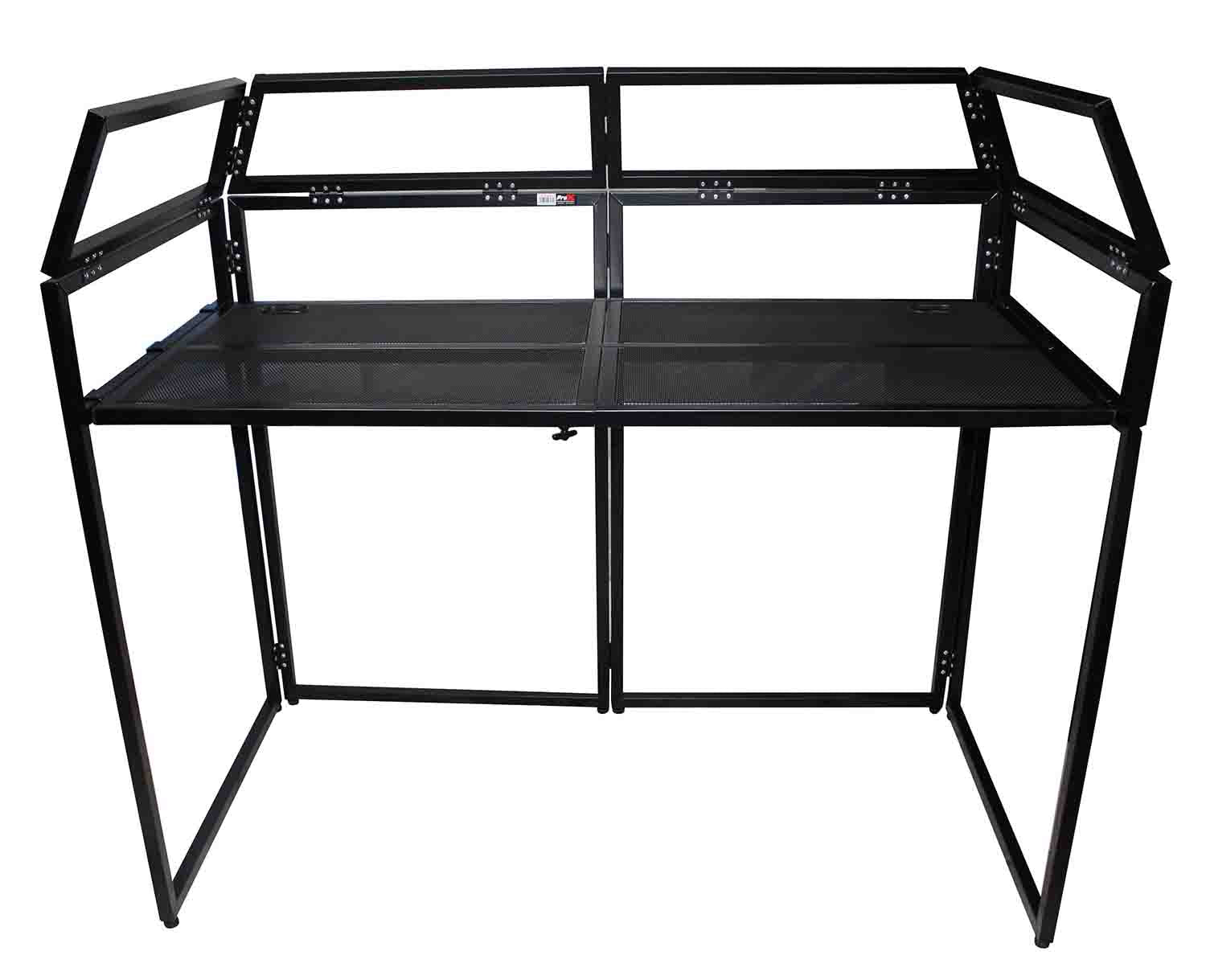 ProX XF-MESA-MK2 DJ Facade Table Station with White & Black Scrims and Padded Carry Bag - Hollywood DJ