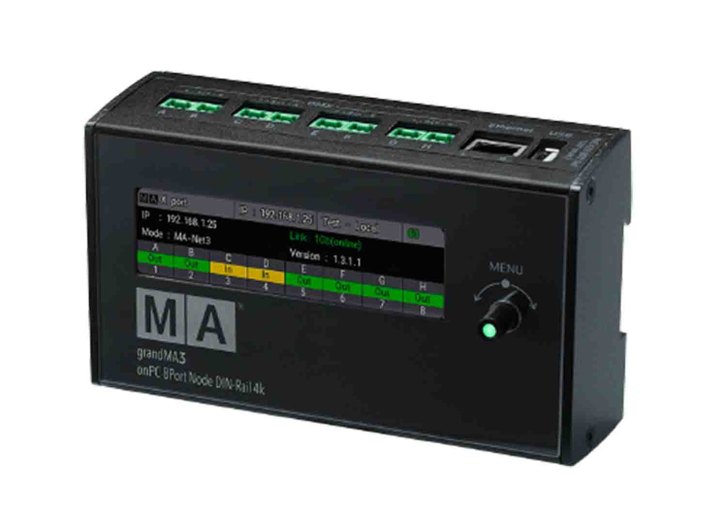 MA Lighting MA4023581 Grandma3 OnPC 8Port Node DIN-Rail 4k - Hollywood DJ
