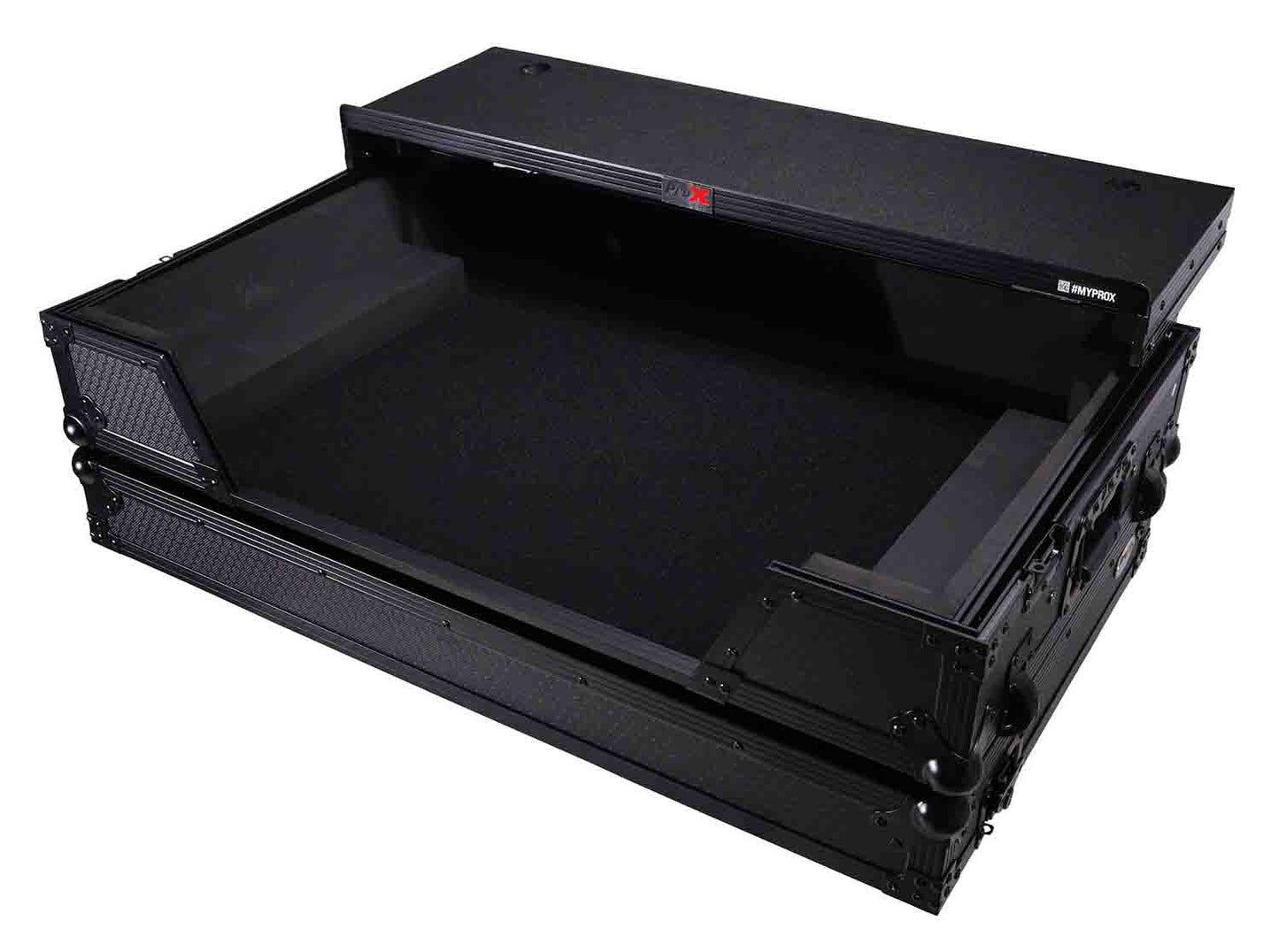 ProX XS-XDJXZ SZ WLTBL Flight Case for Pioneer XDJ-XZ DDJ-SZ2 Digital Controller with Laptop Shelf and Wheels - Black - Hollywood DJ