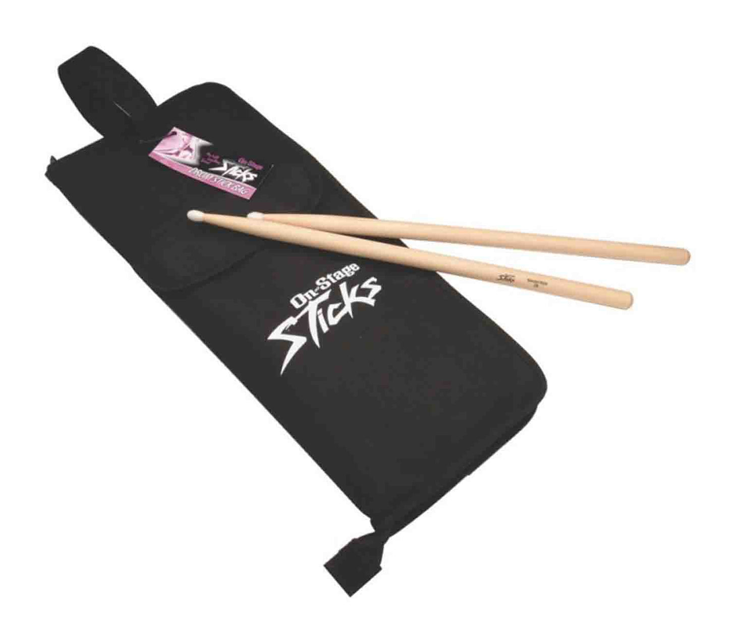 Onstage DSB6700 Three-Pocket Drum Stick Bag - Hollywood DJ