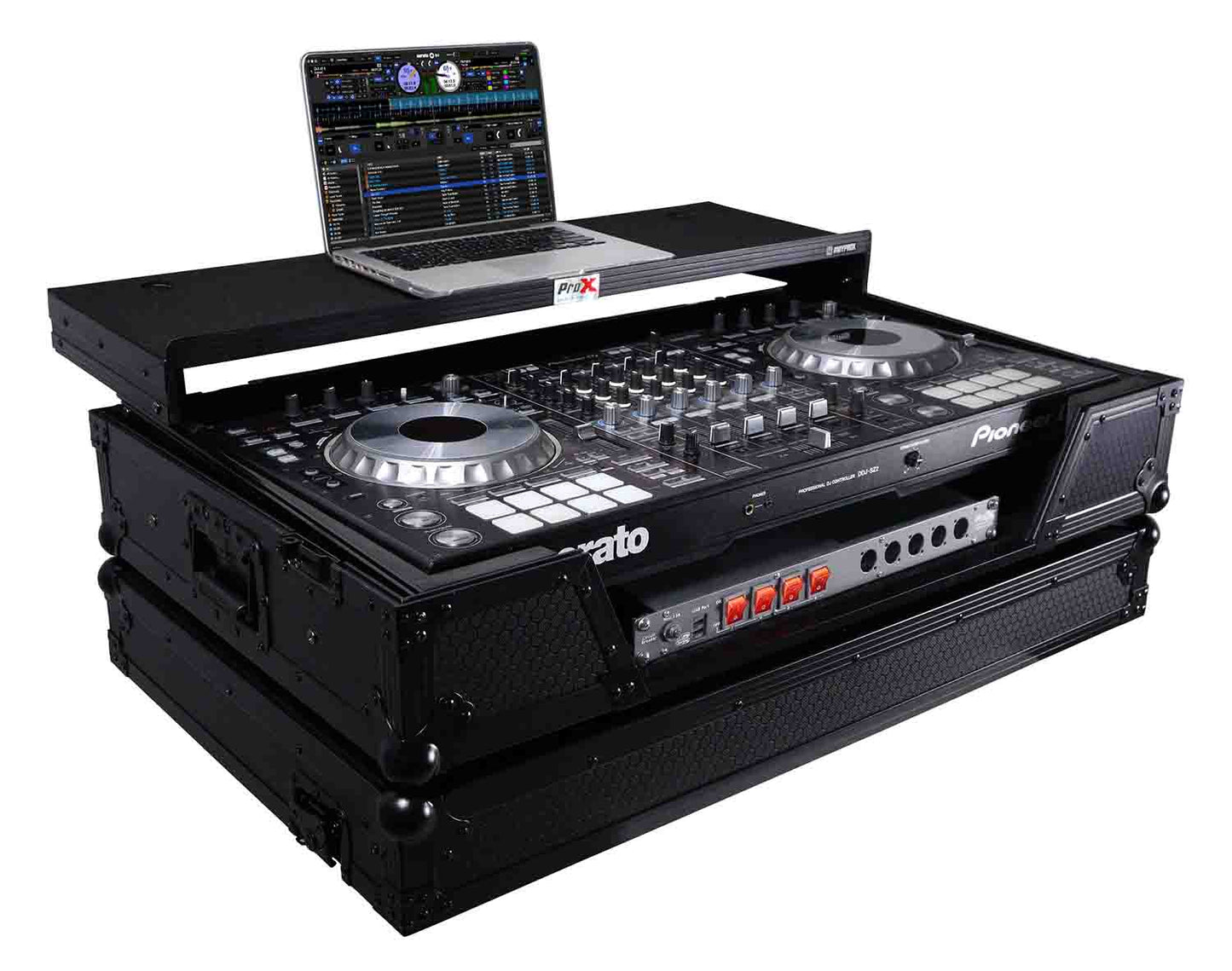 ProX XS-XDJXZ SZ WLTBL Flight Case for Pioneer XDJ-XZ DDJ-SZ2 Digital Controller with Laptop Shelf and Wheels - Black - Hollywood DJ