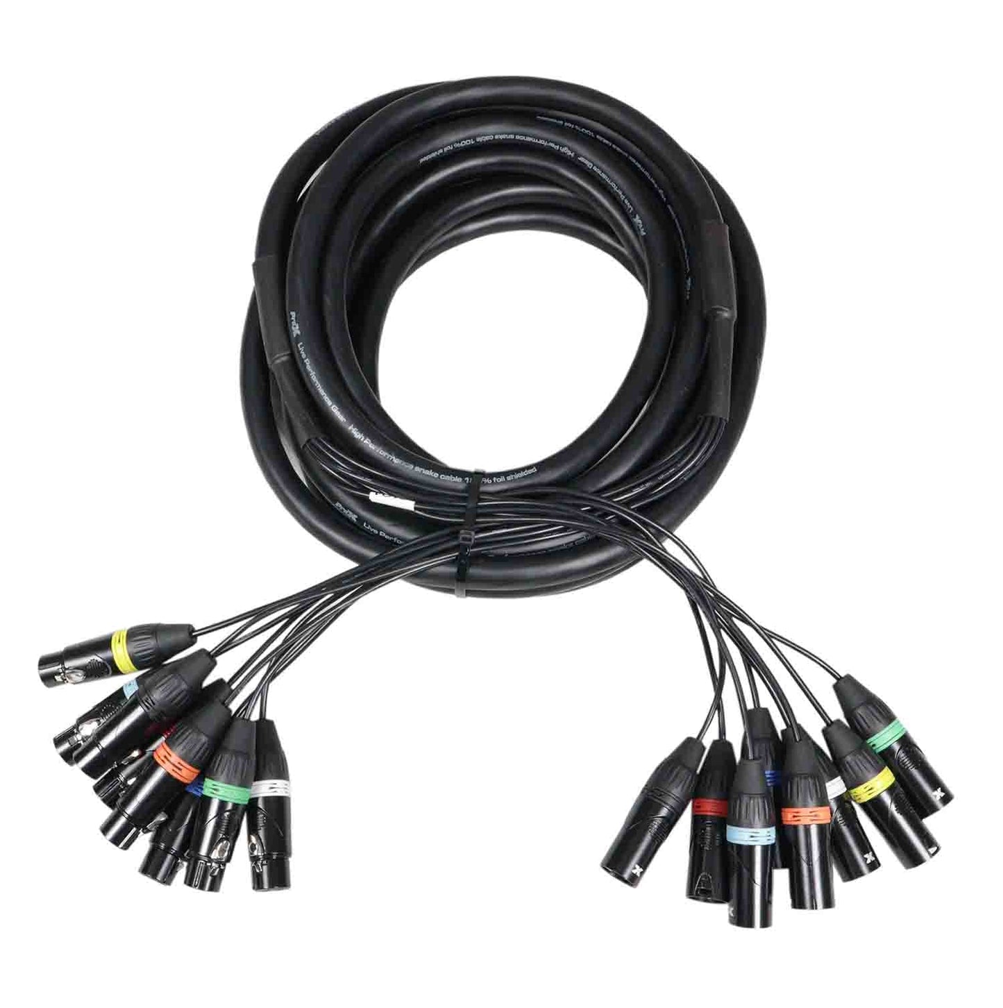 ProX XC-8XLR25 8-Channel XLR3F to XLR3M Balanced Snake Cable - 25 Feet - Hollywood DJ