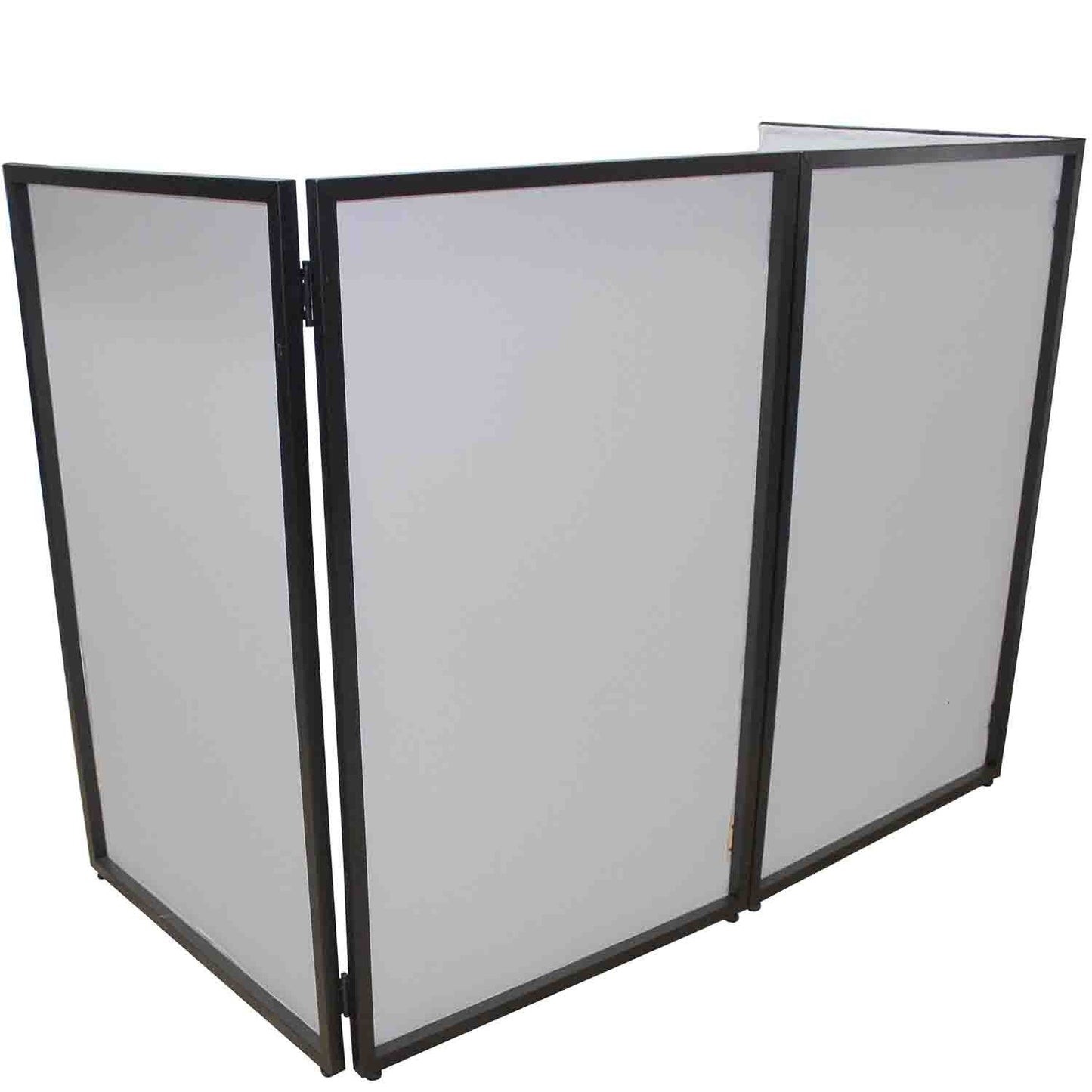 ProX XF-4X3048B MK2 Four Panel DJ Facade Black Collapse and Go Facade Panels with Carry Bag – Black/White Scrims - Hollywood DJ