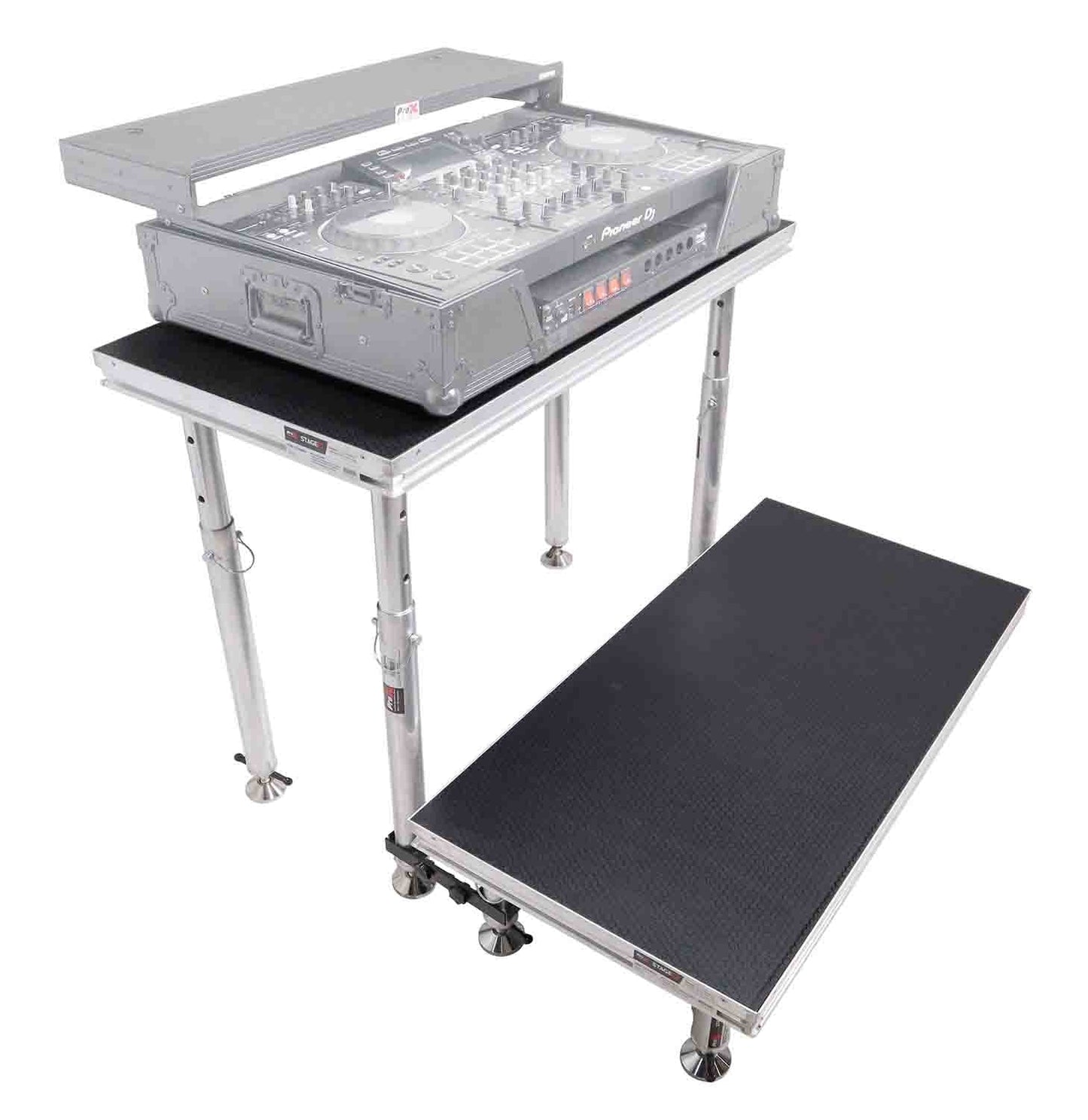 ProX XSQ-2X4 MK2 StageQ MK2 2ft X 4ft Heavy Duty Platform with 28 to 48 Inch Height Legs - Hollywood DJ