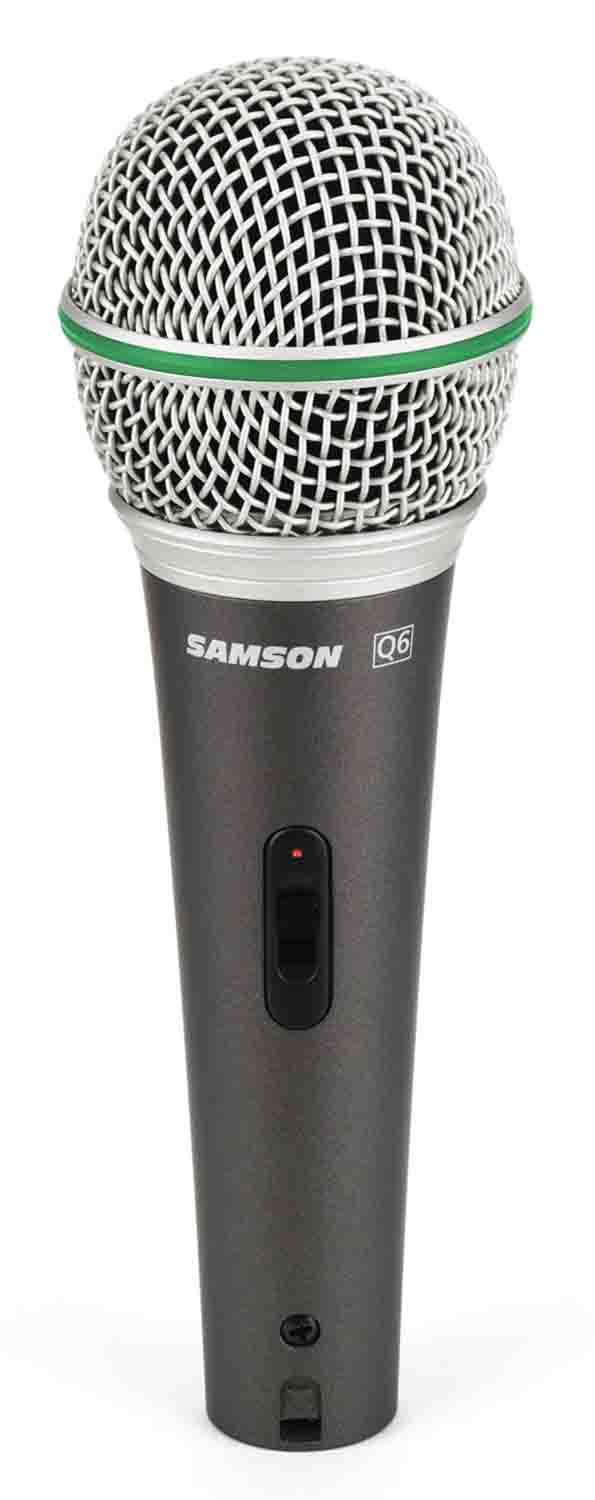 Samson Q6 Dynamic Handheld Mic with On and Off Switch - Hollywood DJ