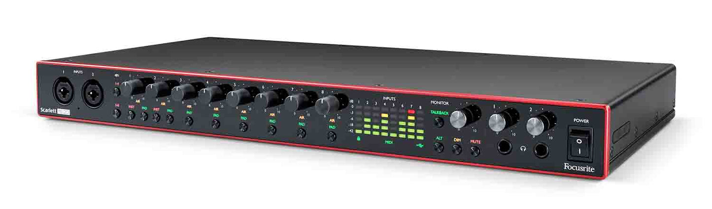 Focusrite Scarlett 18i20 Rackmount 18x20 USB Type-C Audio/MIDI Interface - 3rd Generation - Hollywood DJ
