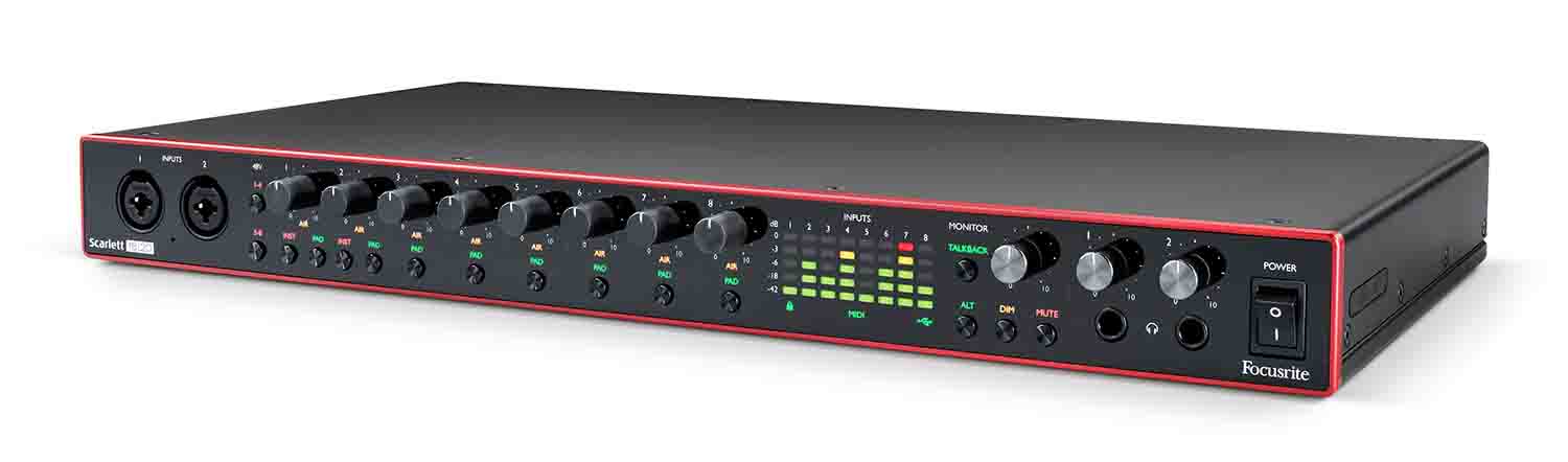 Focusrite Scarlett 18i20 Rackmount 18x20 USB Type-C Audio/MIDI Interface - 3rd Generation - Hollywood DJ