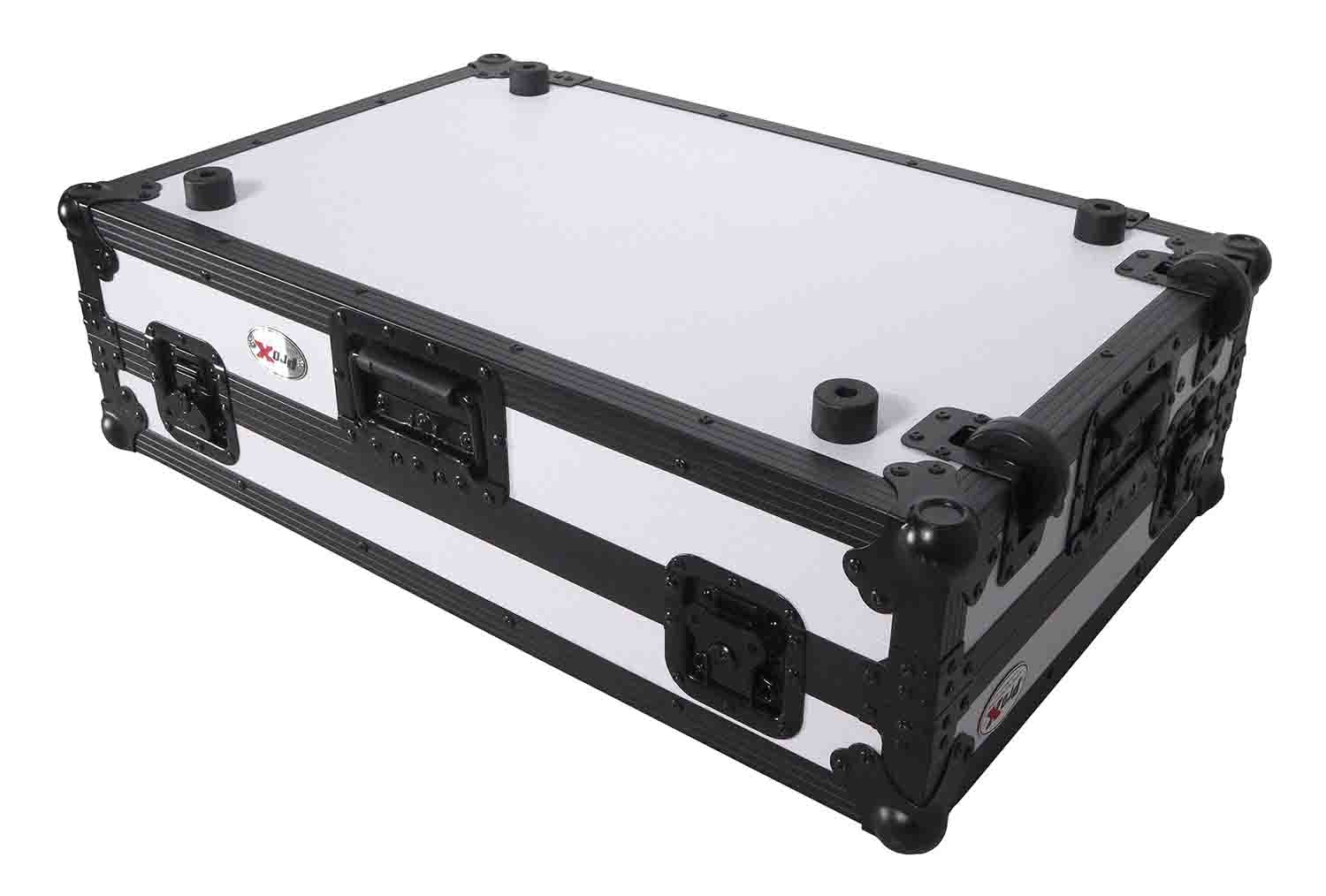 PROX XS-XDJXZWLT WH, ATA Flight Case for Pioneer XDJ-XZ DJ Controller with Laptop Shelf 1U Rack Space and Wheels - Hollywood DJ