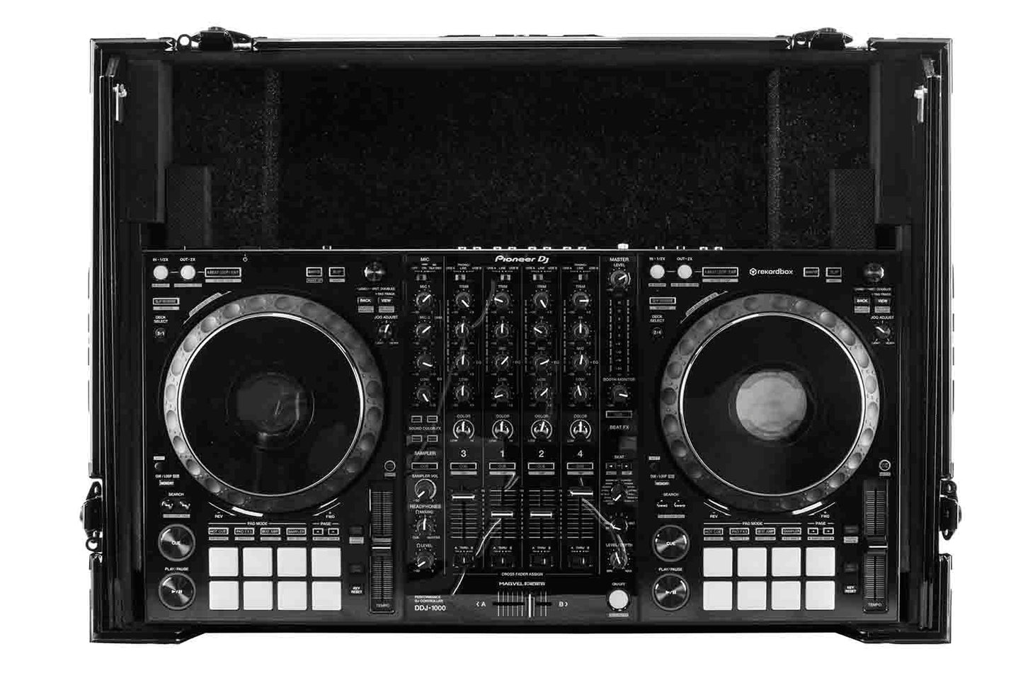 Odyssey FZGSDDJ1000WBL Glide Style DJ Case for Pioneer DDJ-1000 / DDJ-1000SRT DJ Controller - Black - Hollywood DJ