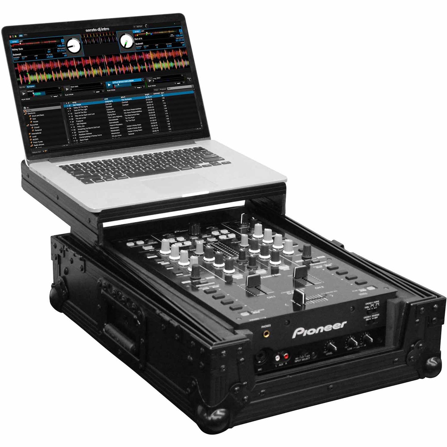 Odyssey FZGS10MX1BL Flight Zone Series Low Profile Glide Style Case for a 10" DJ Mixer - Hollywood DJ