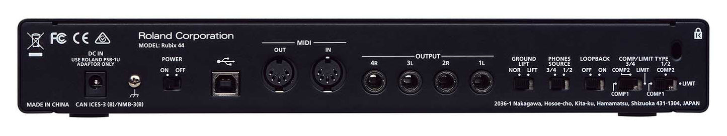 Roland RUBIX44, 4x4 USB Audio Interface - Hollywood DJ