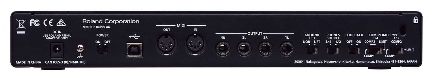Roland RUBIX44, 4x4 USB Audio Interface - Hollywood DJ