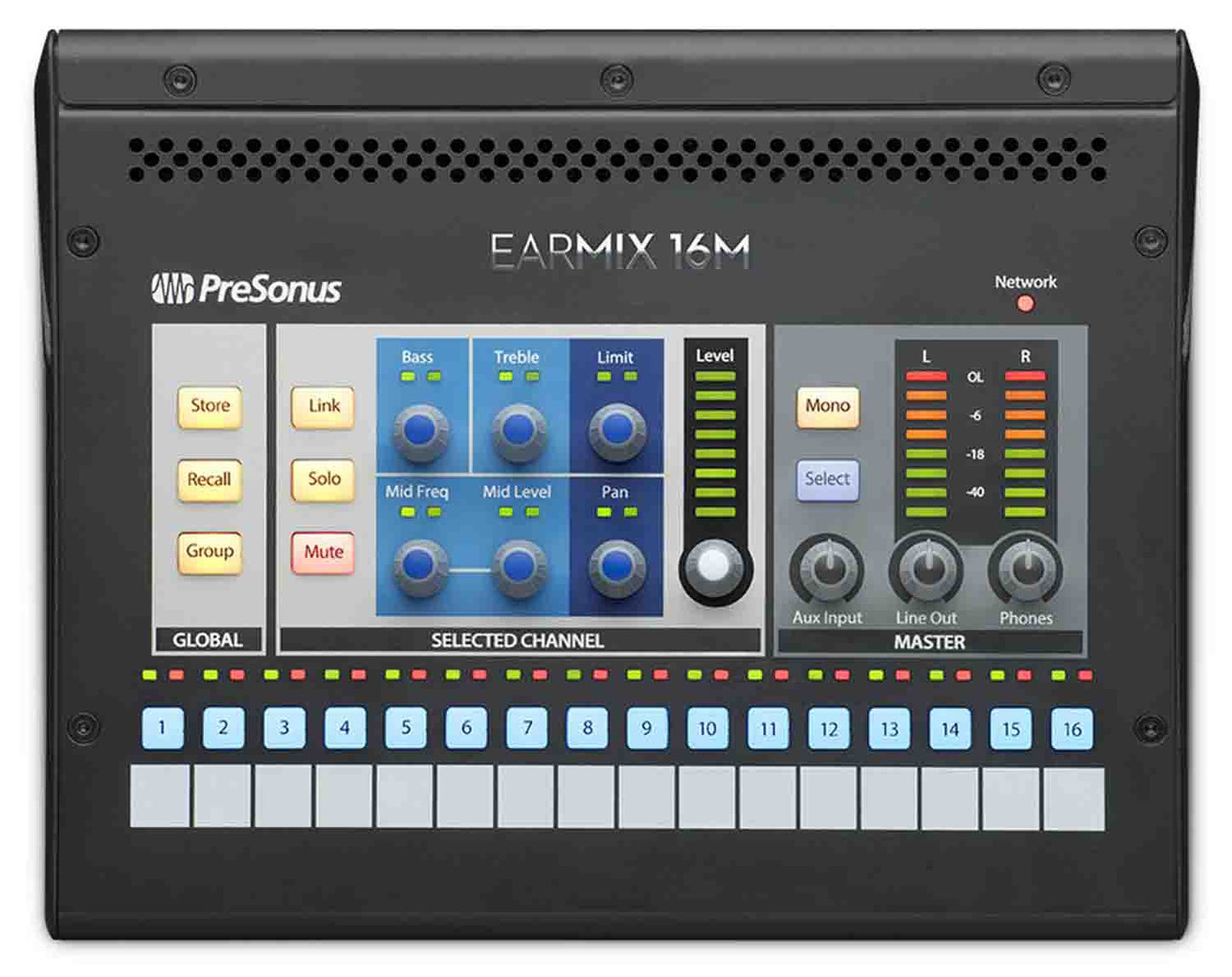 PreSonus EARMIX 16M, 16x2 AVB-Networked Personal Monitor Mixer - Hollywood DJ
