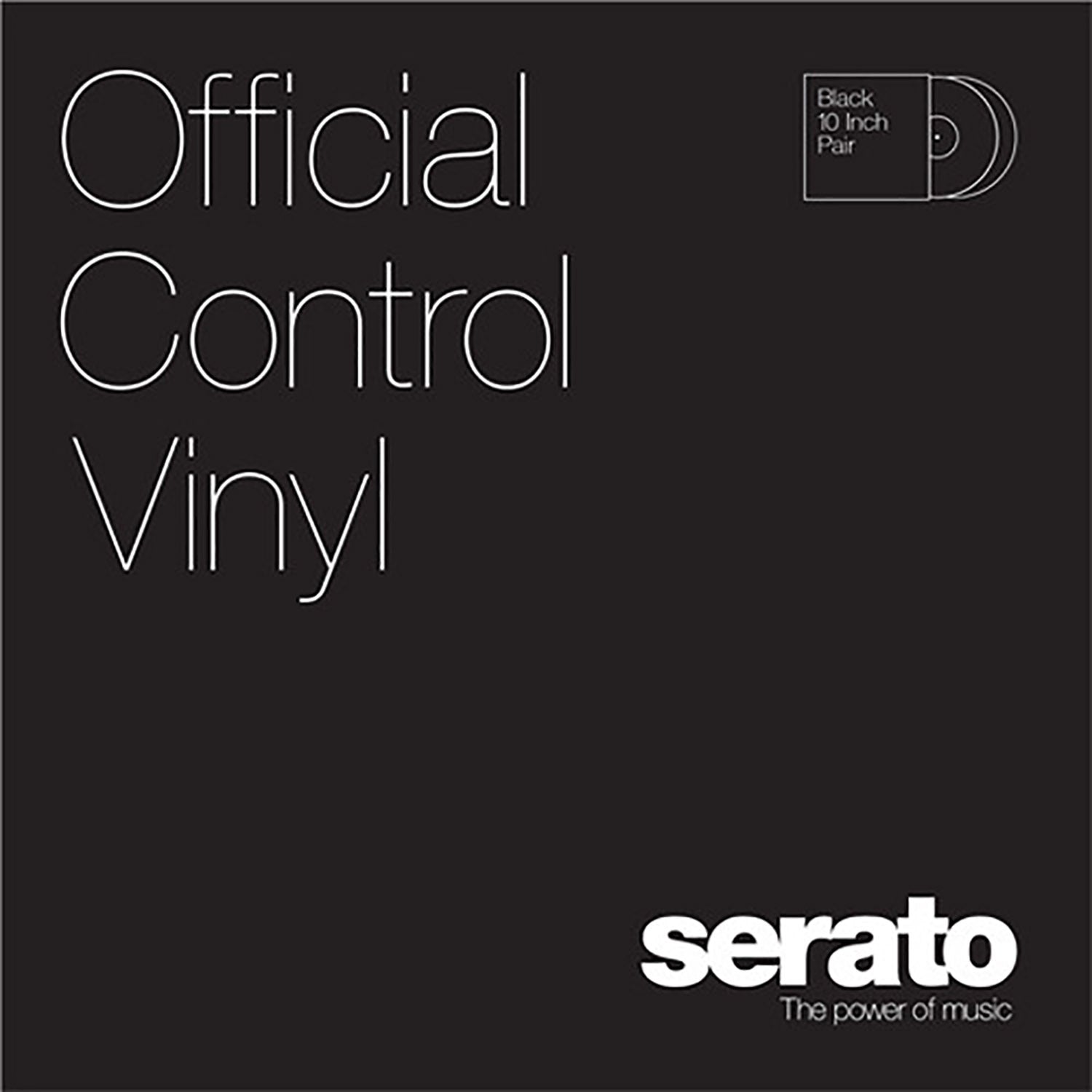 B-Stock: Serato SCV-PS-BLK-7S Pair of 7" Control Vinyl - Black - Hollywood DJ
