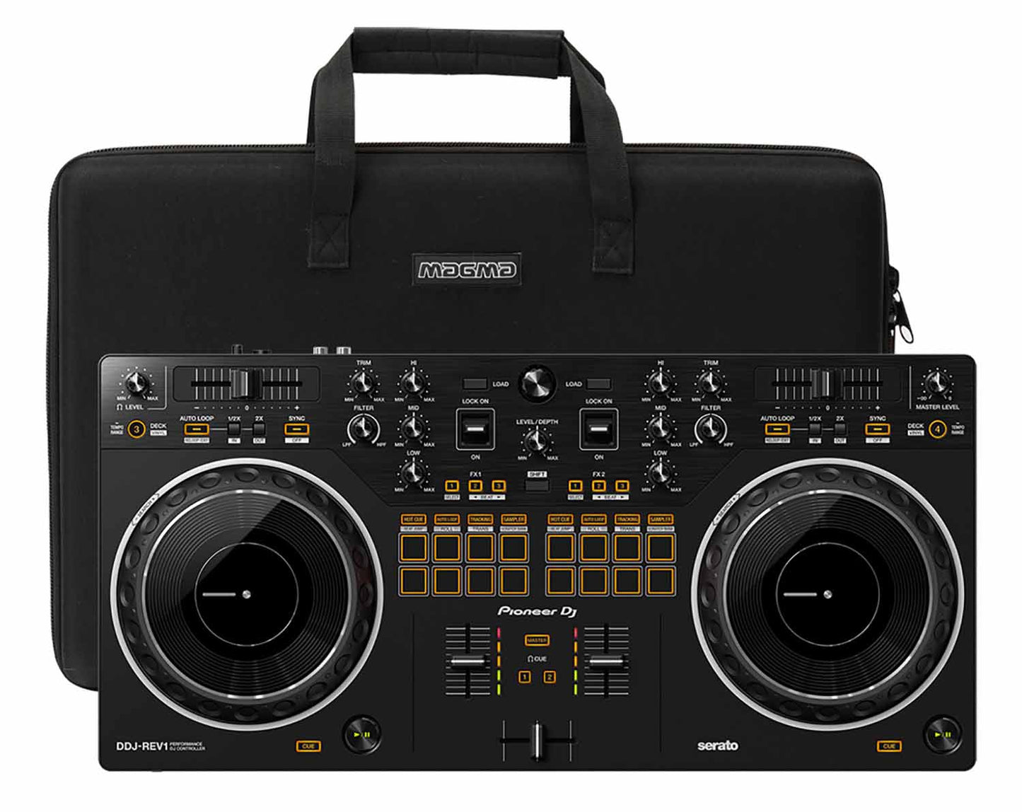 Pioneer DJ Controller Package with DDJ-REV1 DJ Controller and Magma Case - Hollywood DJ