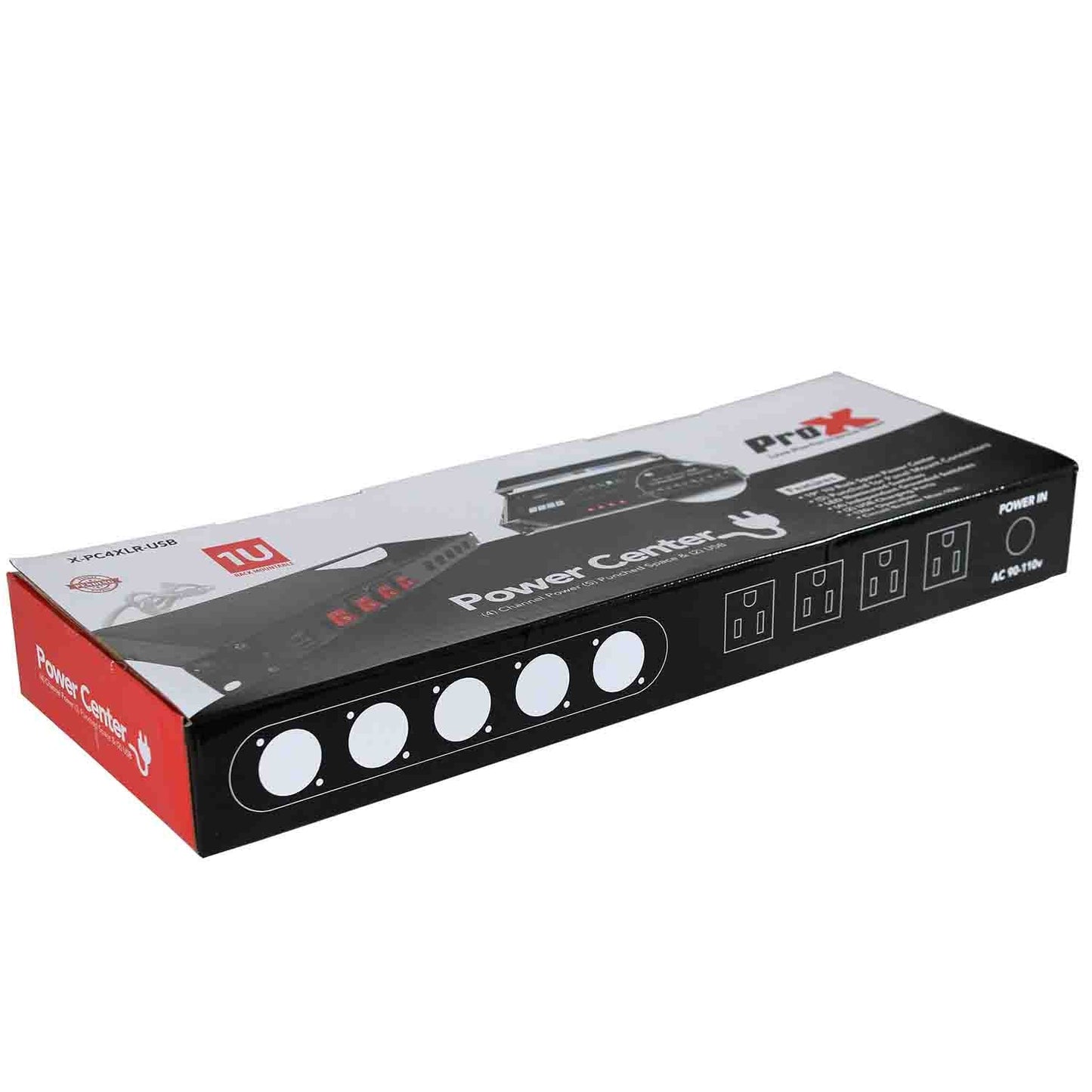 B-Stock: ProX X-PC4XLR-USB 1U 15 Amp Circuit 4CH Switch Panel W-2 USB and 5 Punched Space - Hollywood DJ