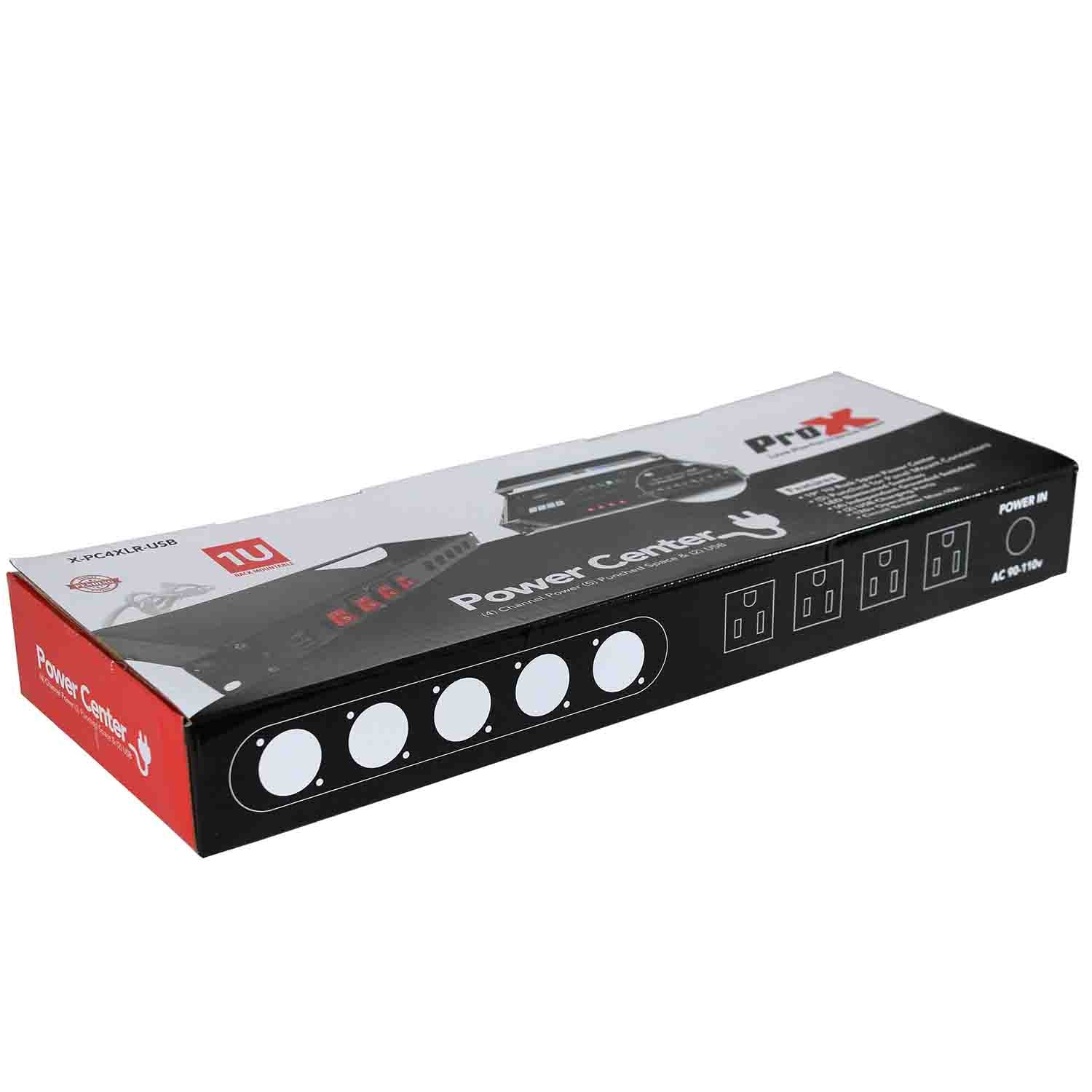 B-Stock: ProX X-PC4XLR-USB 1U 15 Amp Circuit 4CH Switch Panel W-2 USB and 5 Punched Space - Hollywood DJ