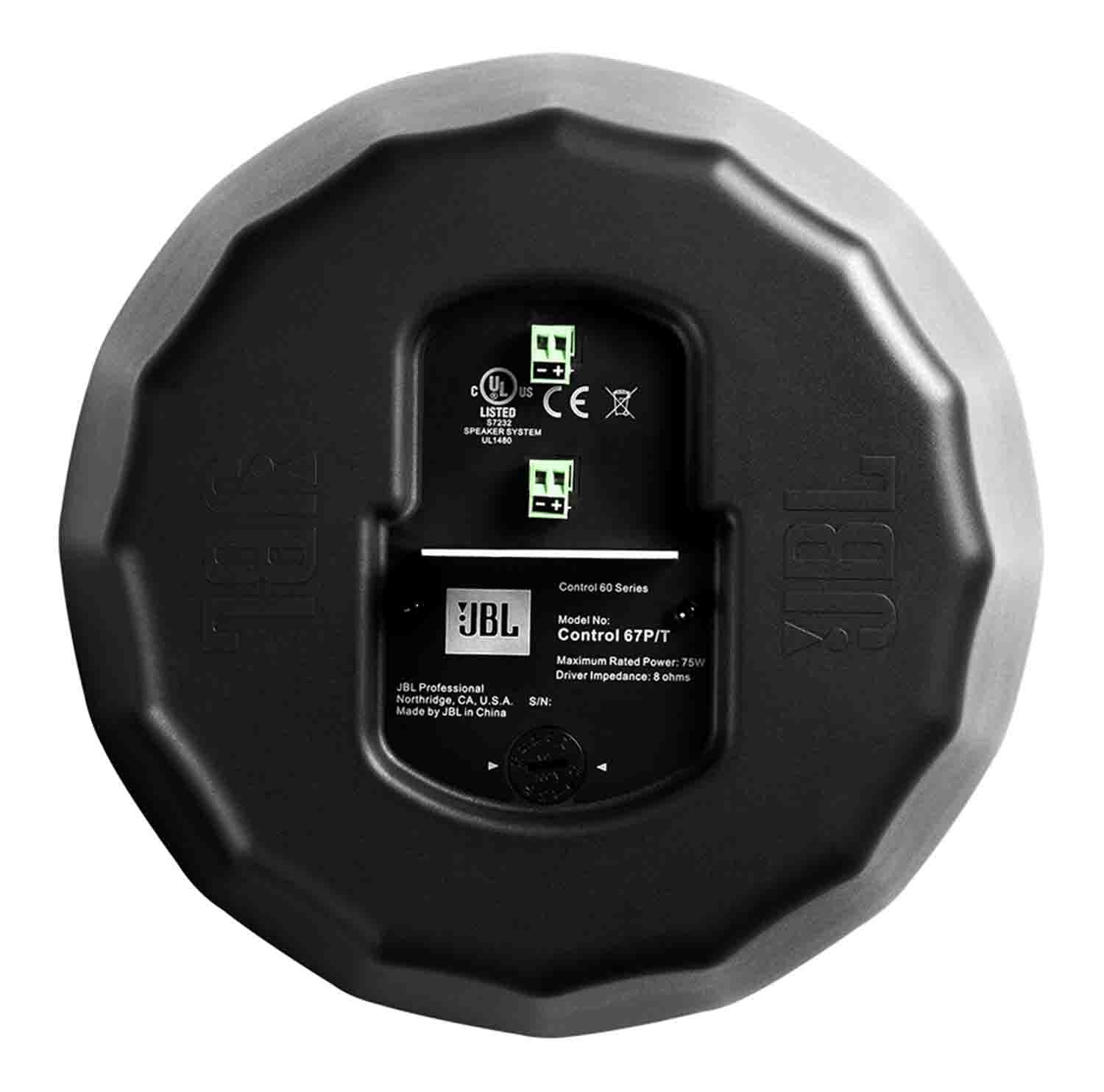 JBL Control 67 P/T Extended Range Full Range Pendant Speaker - Black - Hollywood DJ