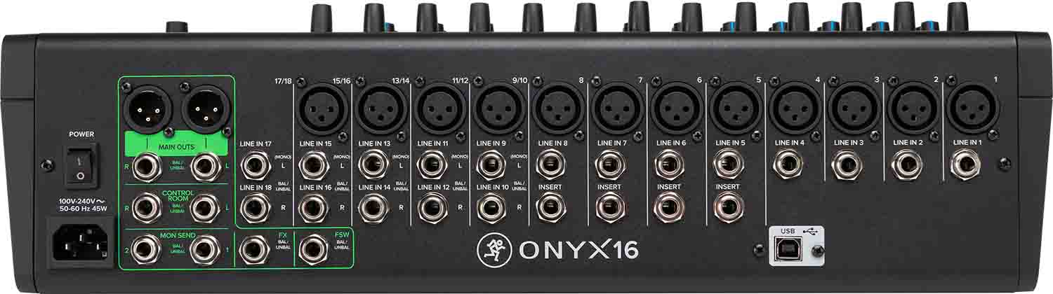 Open Box: Mackie Onyx16, 16-Channel Premium Analog Mixer with Multi-Track USB - Hollywood DJ