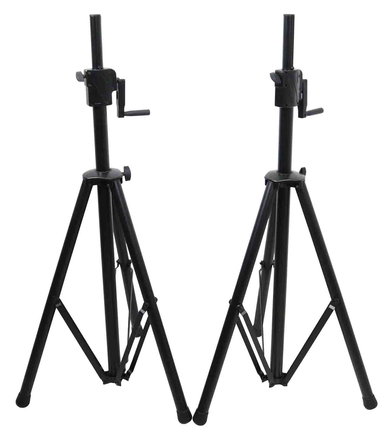 PROX T-SS21CX2 PKG Pair 6FT Crank-Speaker Stand Pro with Bag - Hollywood DJ
