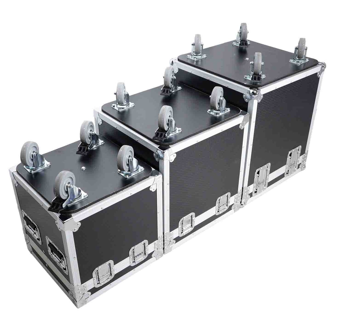 B-Stock: ProX XS-UTL49 PKG3, ATA Style Road Cases Large, Medium and Small Size with Wheels - Package of 3 - Hollywood DJ