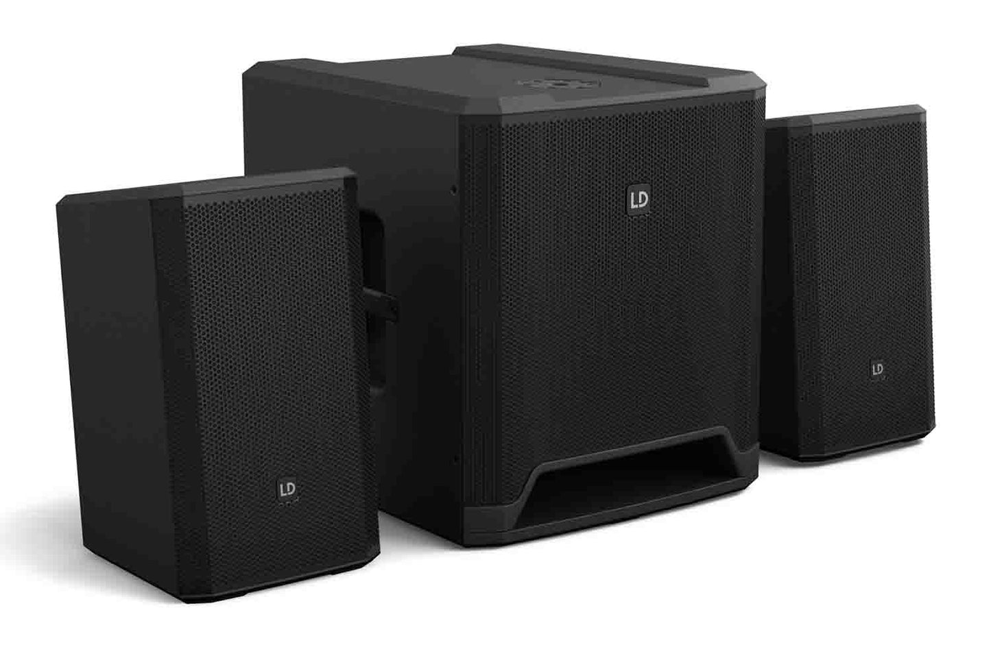 LD Systems DAVE 12 G4X Compact 2.1 Powered PA System with Bluetooth and Mixer - 750W RMS