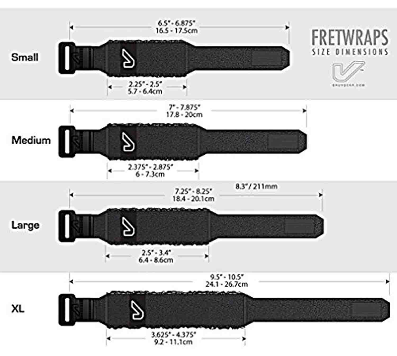 Gruv Gear FW-1PK-XL FretWraps String Muter 1-Pack, Extra Large - Black - Hollywood DJ