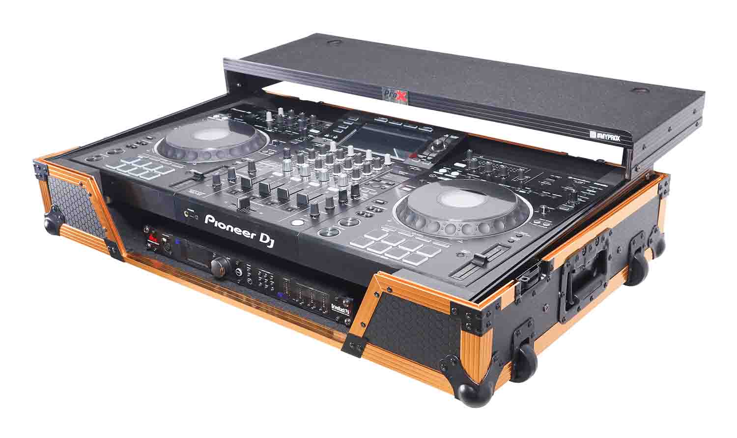 PROX XS-XDJXZWLTFGLD ATA Flight Case For Pioneer XDJ-XZ DJ Controller with Laptop Shelf - Hollywood DJ