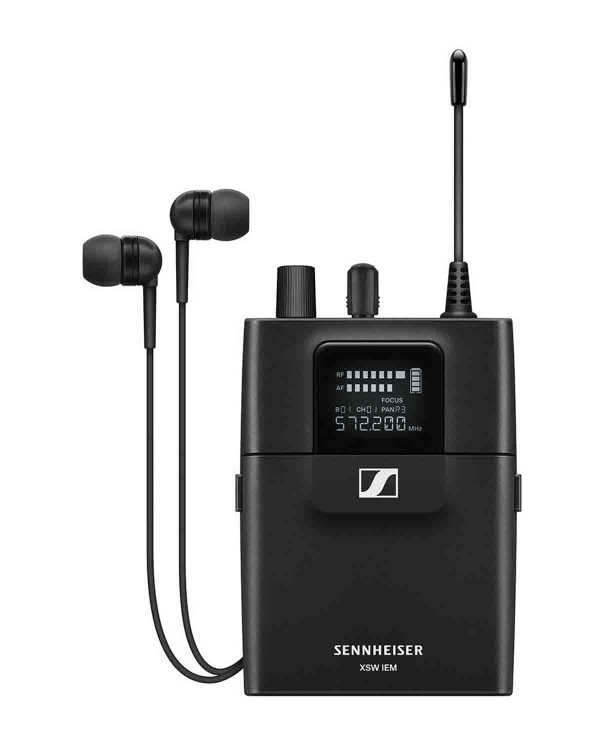 Sennheiser XSW IEM EK (A) Stereo Bodypack Wireless Receiver with IE 4 Earphones (A: 476 to 500 MHz) - Hollywood DJ