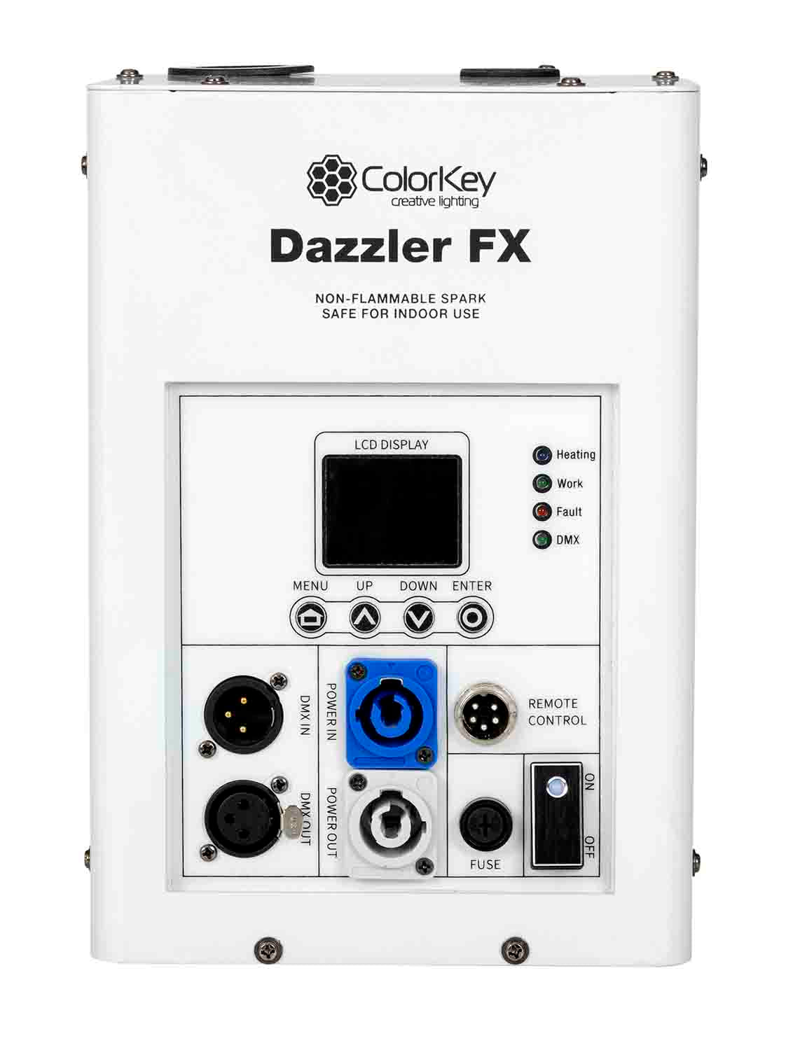Colorkey CKU-7703-KIT Cold Spark Machine Bundle 2 Dazzlers with Road Case - White - Hollywood DJ