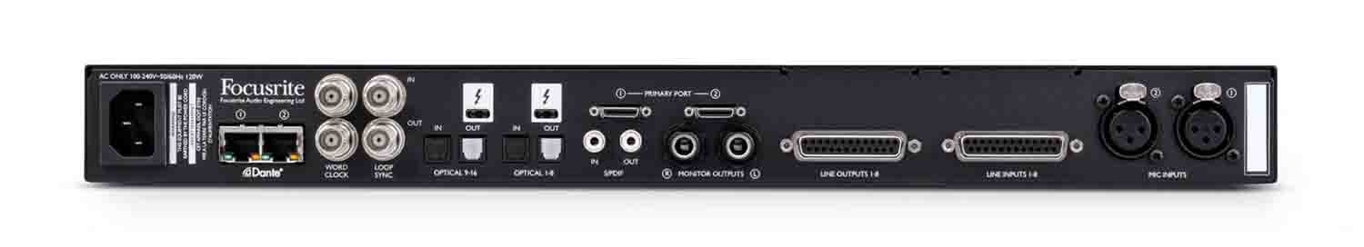 Focusrite Pro Red 8Line Rackmount 58x64 Dante/HDX/Thunderbolt 3 Audio Interface - Hollywood DJ