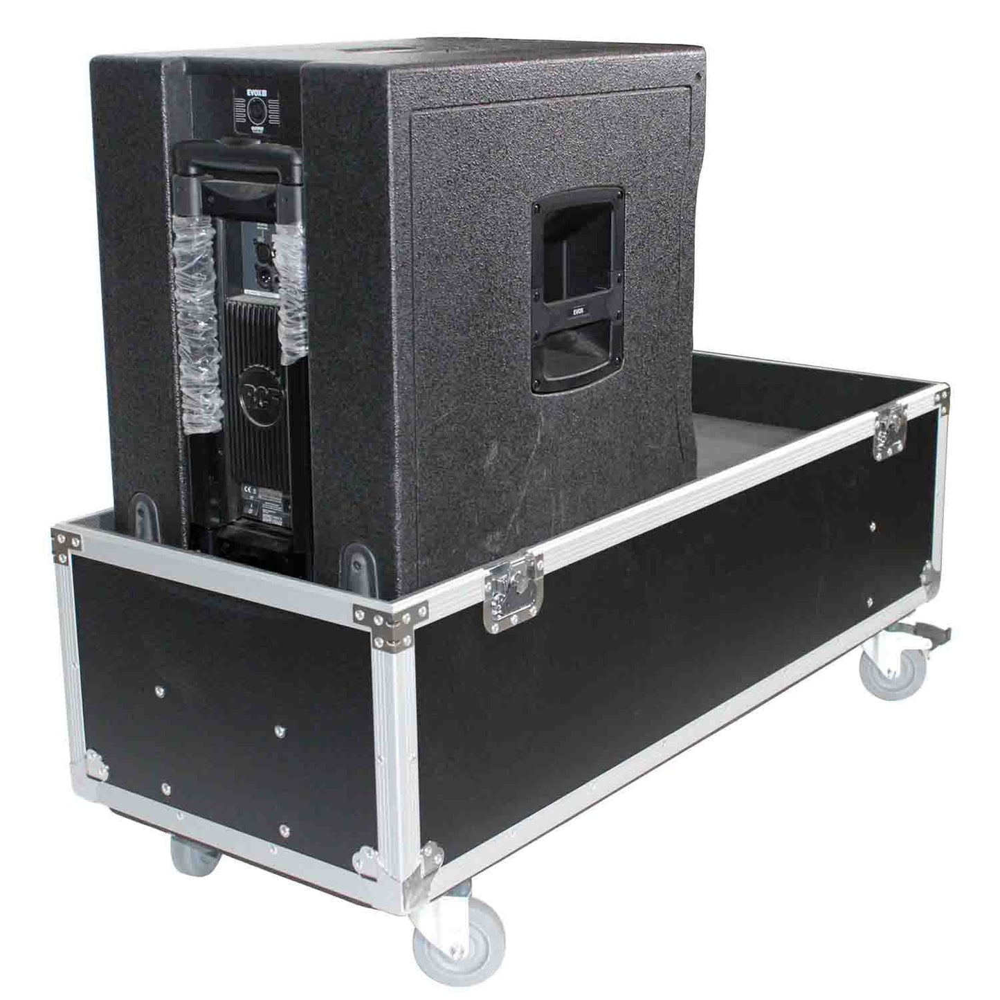 ProX X-RCF-EVOX12X2W ATA Flight Case for 2 RCF EVOX 12 Array Speakers with Wheels - Hollywood DJ