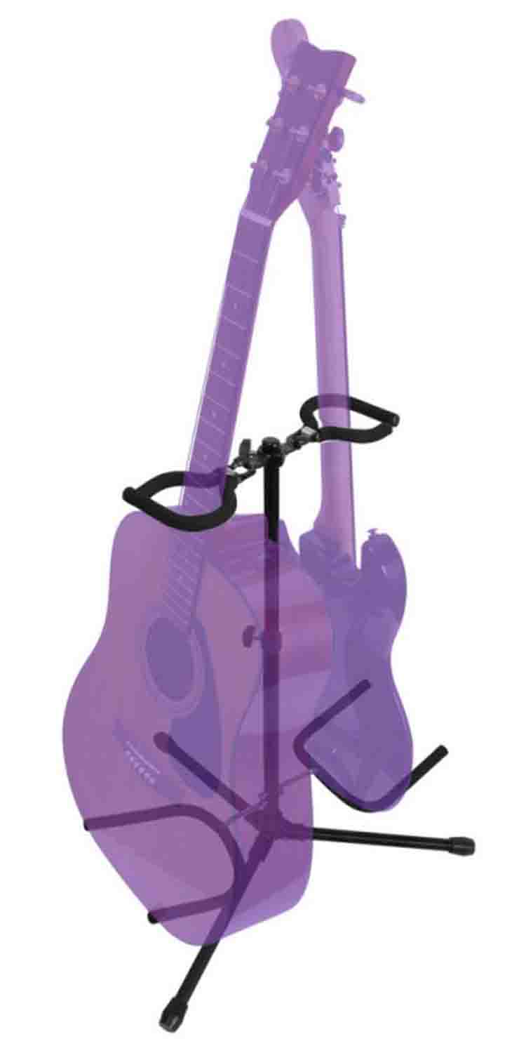On Stage GS7253B-B Duo Flip-It Guitar Stand - Hollywood DJ
