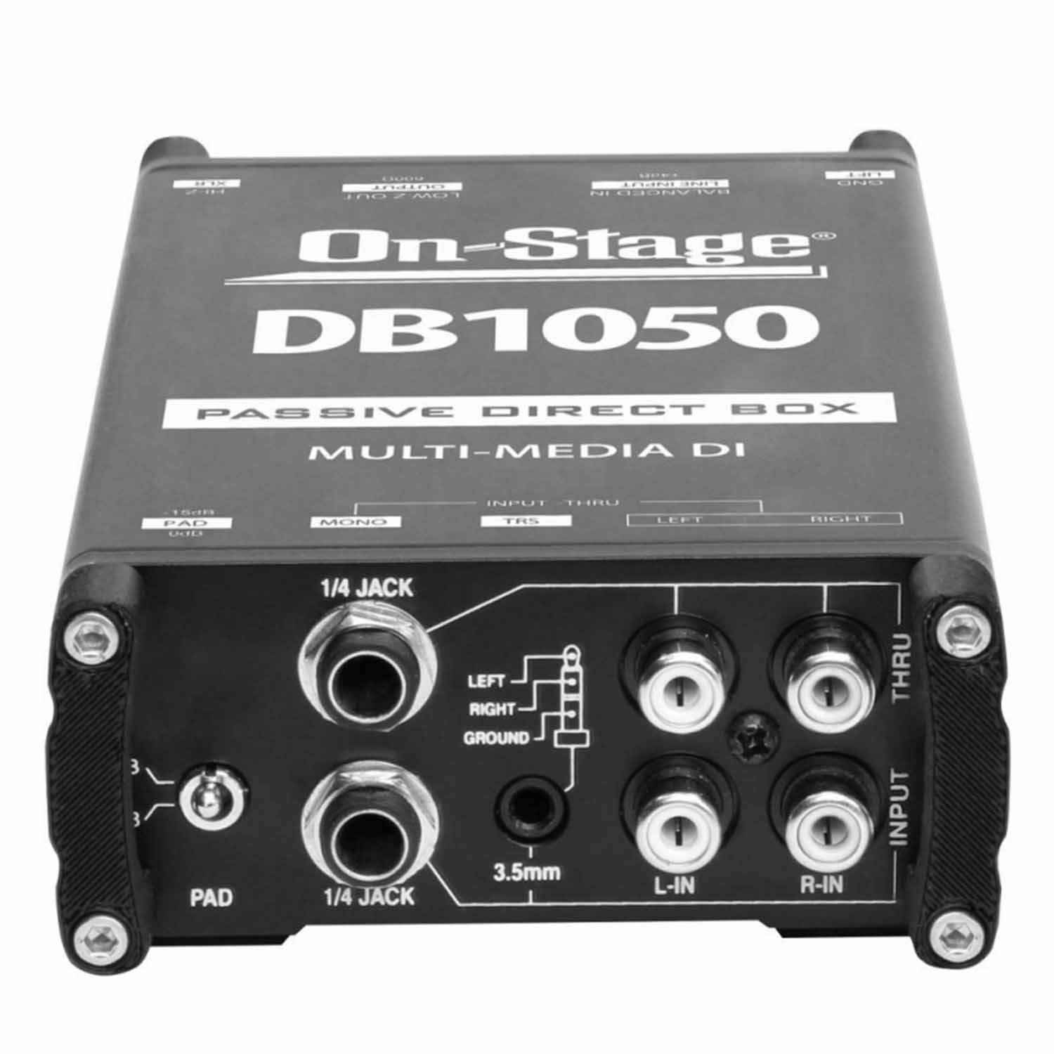 On-Stage Audio DB1050 Passive Multimedia DI Box - Hollywood DJ
