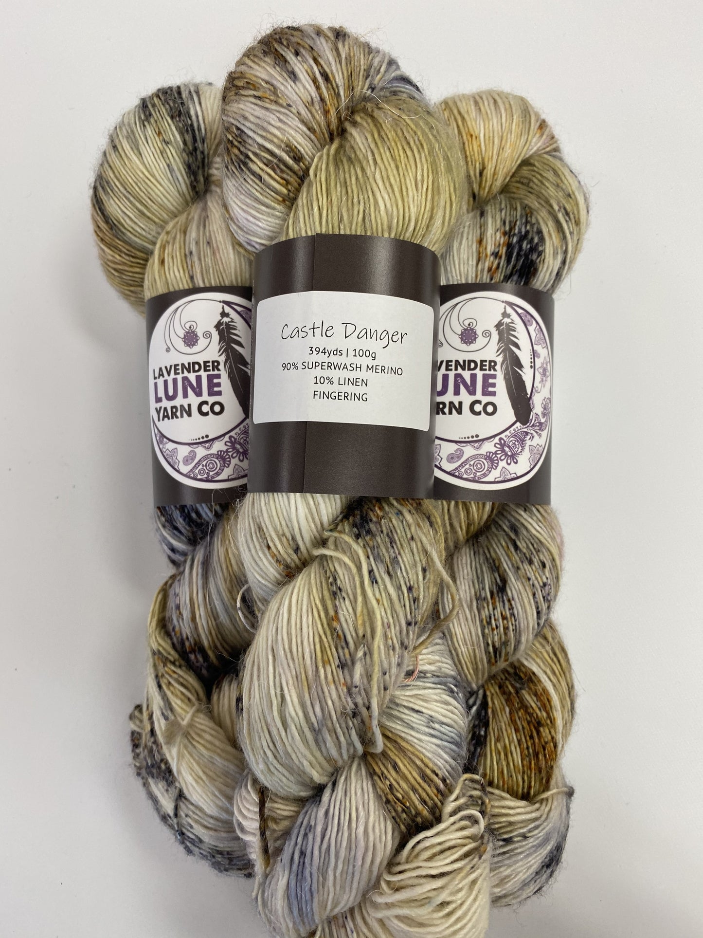 Lavender Lune Merino Linen Fingering Knitting Yarn