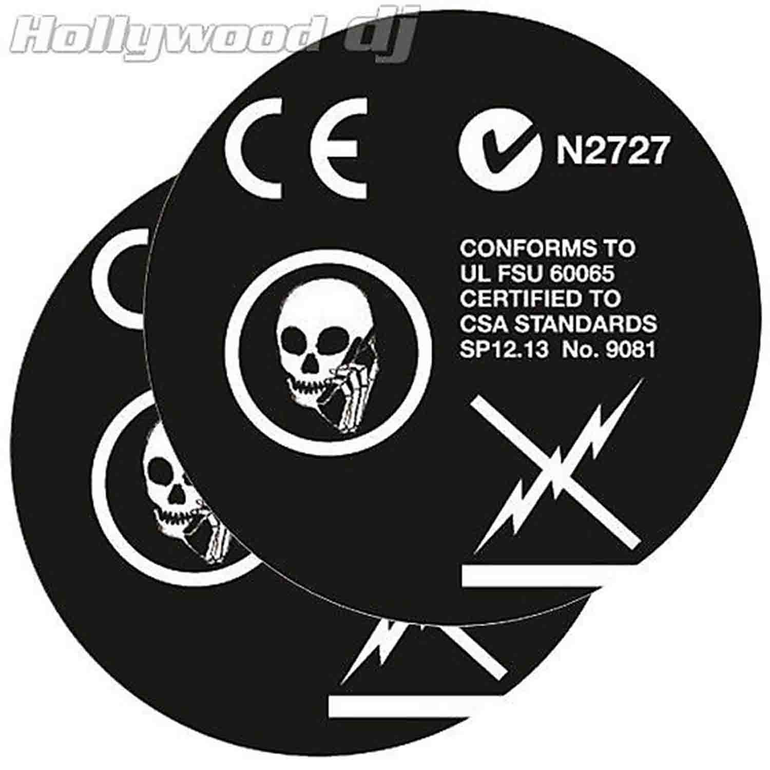 Sicmats DJ Turntable Slipmats 'SKULLPHONE CIRCLE' Slip Mat Sic Mats - Pair - Hollywood DJ