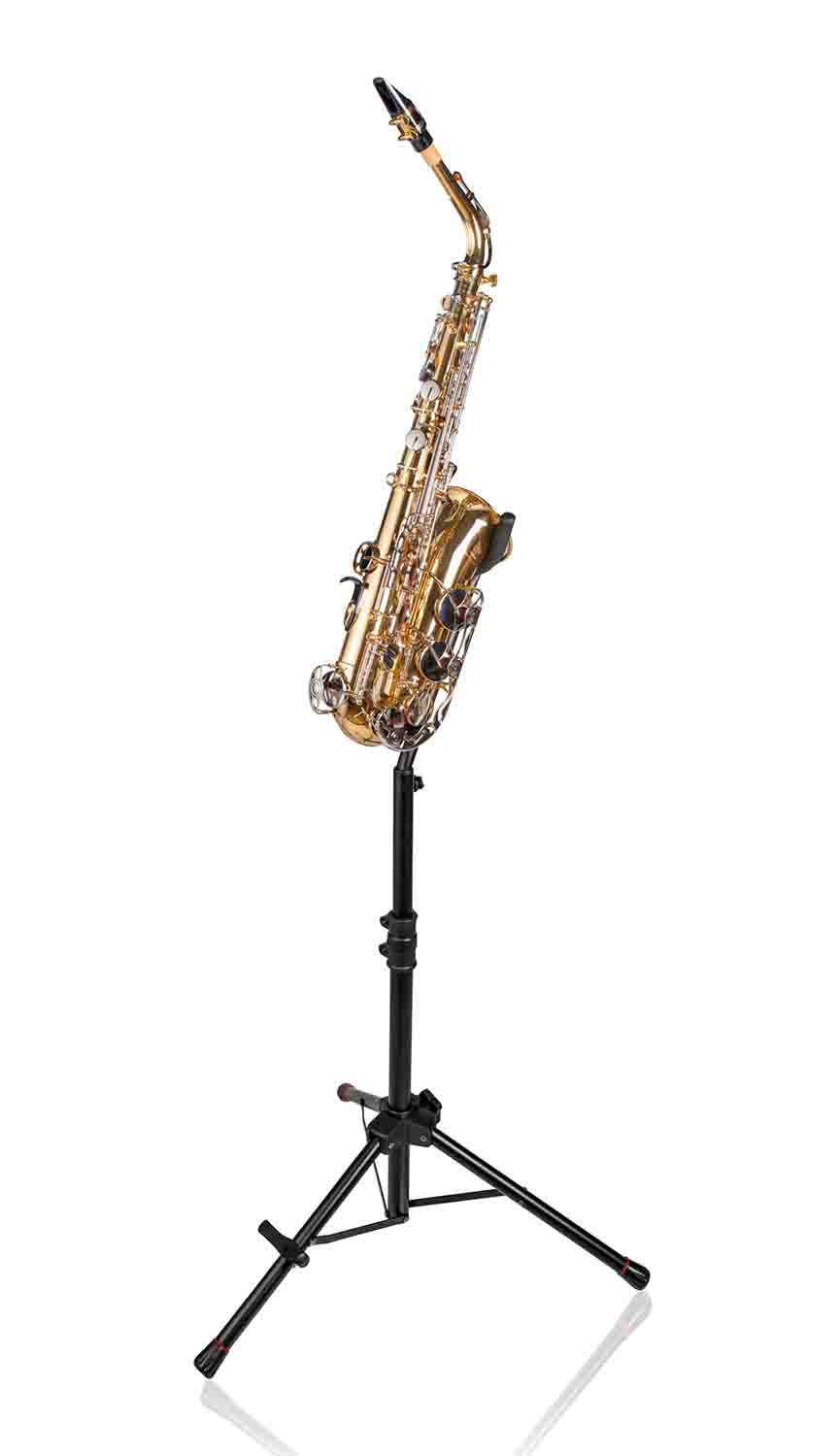 Gator GFW-BNO-SAXTALL, Tall Tripod Stand for Alto or Tenor Saxophone - Hollywood DJ