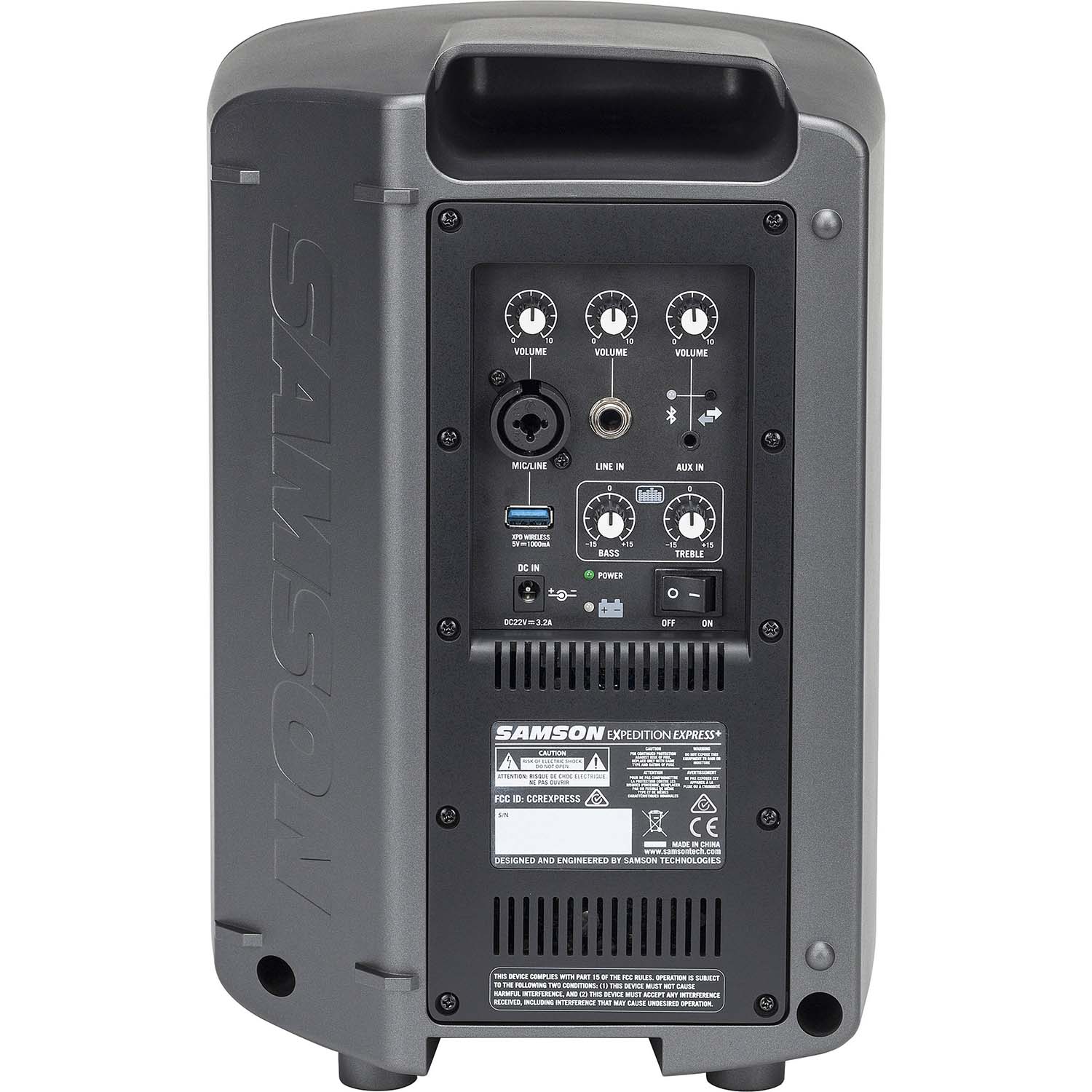 Samson SAXPEXPP Expedition Express+ 2-Way 75W Portable PA System with Wired Microphone - Hollywood DJ