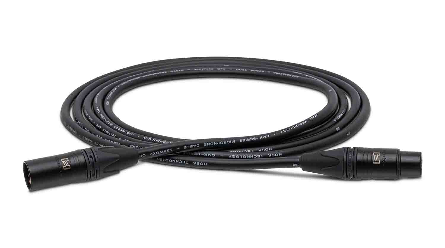 Hosa CMK-015AU, Neutrik XLR3F to XLR3M Edge Microphone Cable - 15 Feet - Hollywood DJ