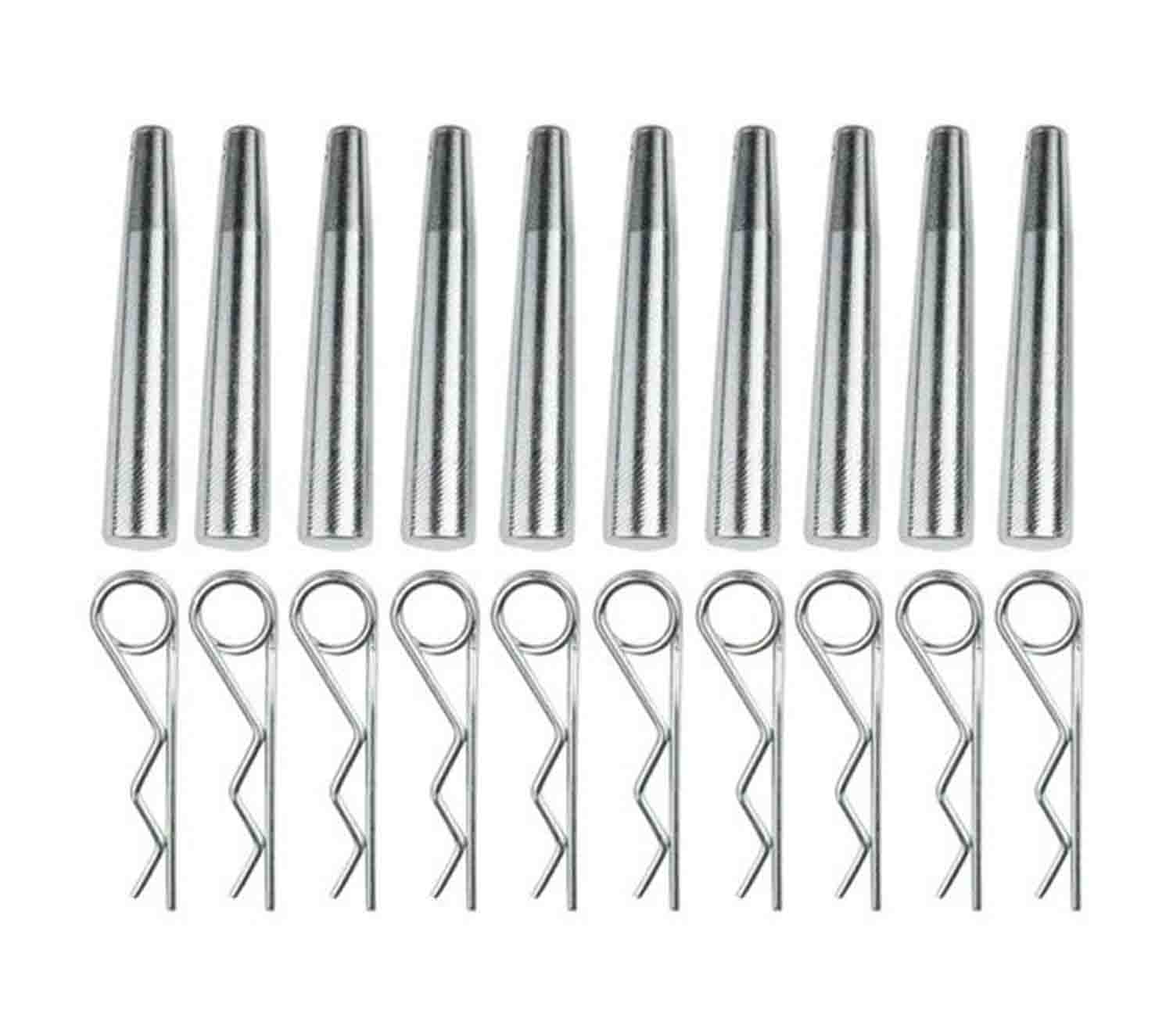 Galaxy Stage GS34-PC, Pins and Safety Clips for GS34 truss - 10 Packs - Hollywood DJ
