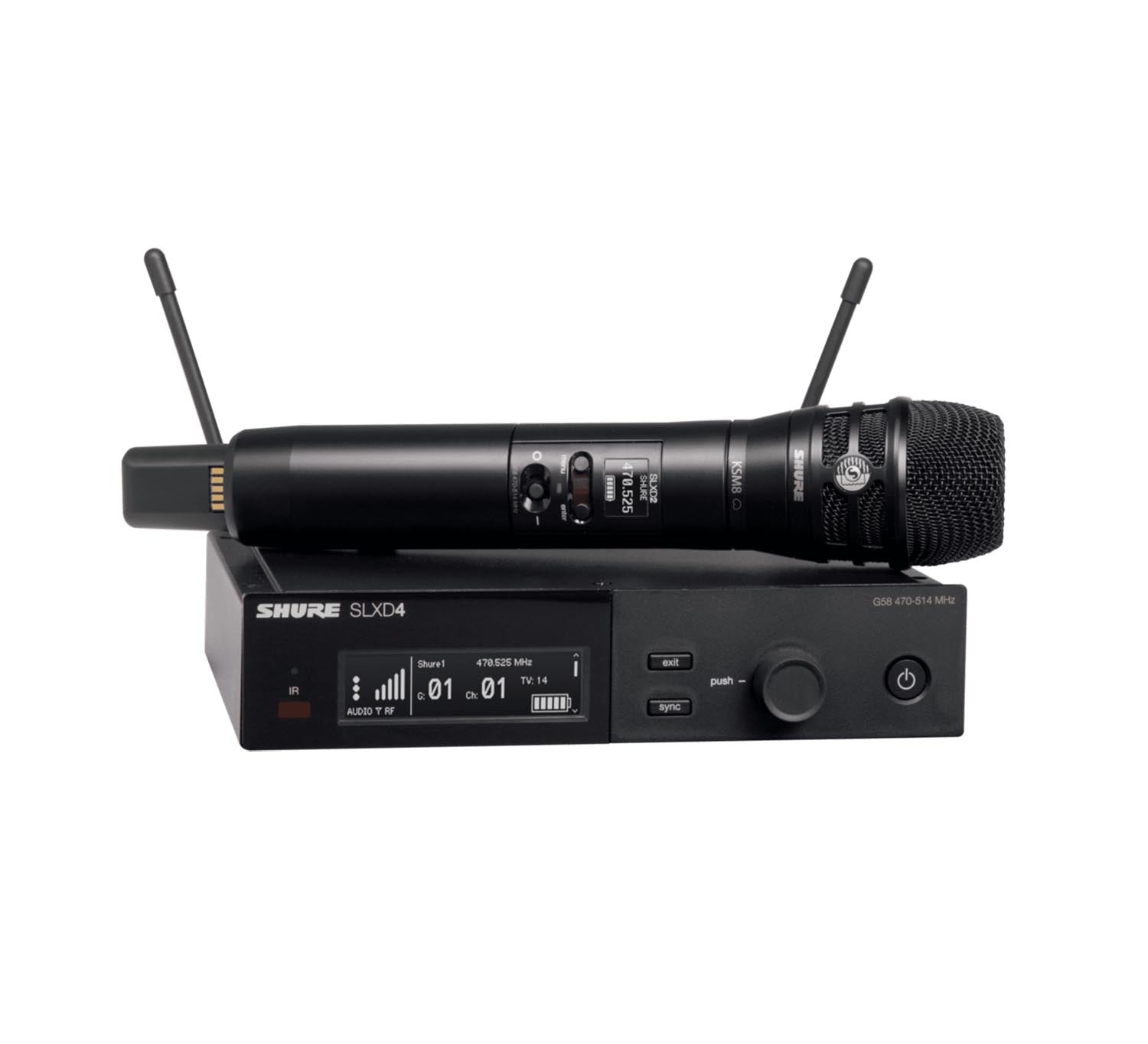 B-Stock: Shure SLXD2/K8B=-G58 Handheld Transmitter with KSM8 Dualdyne Interchangeable Microphone Capsule - G58 (470-514 MHz) - Hollywood DJ