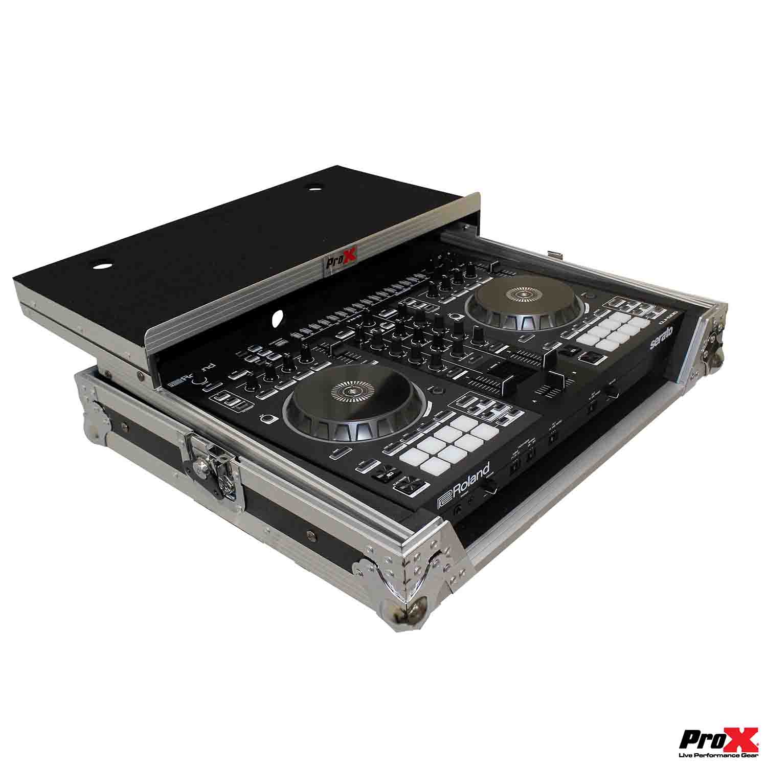 ProX XS-DJ505LT DJ Flight Case for Roland DJ-505 With Sliding Laptop Shelf - Hollywood DJ