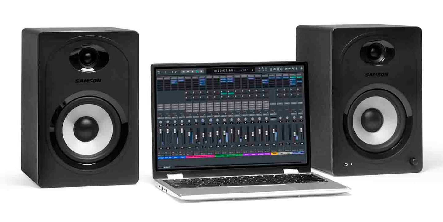 Samson MediaOne M50BT Powered 5-Inch 2-Way Studio Monitors with Bluetooth