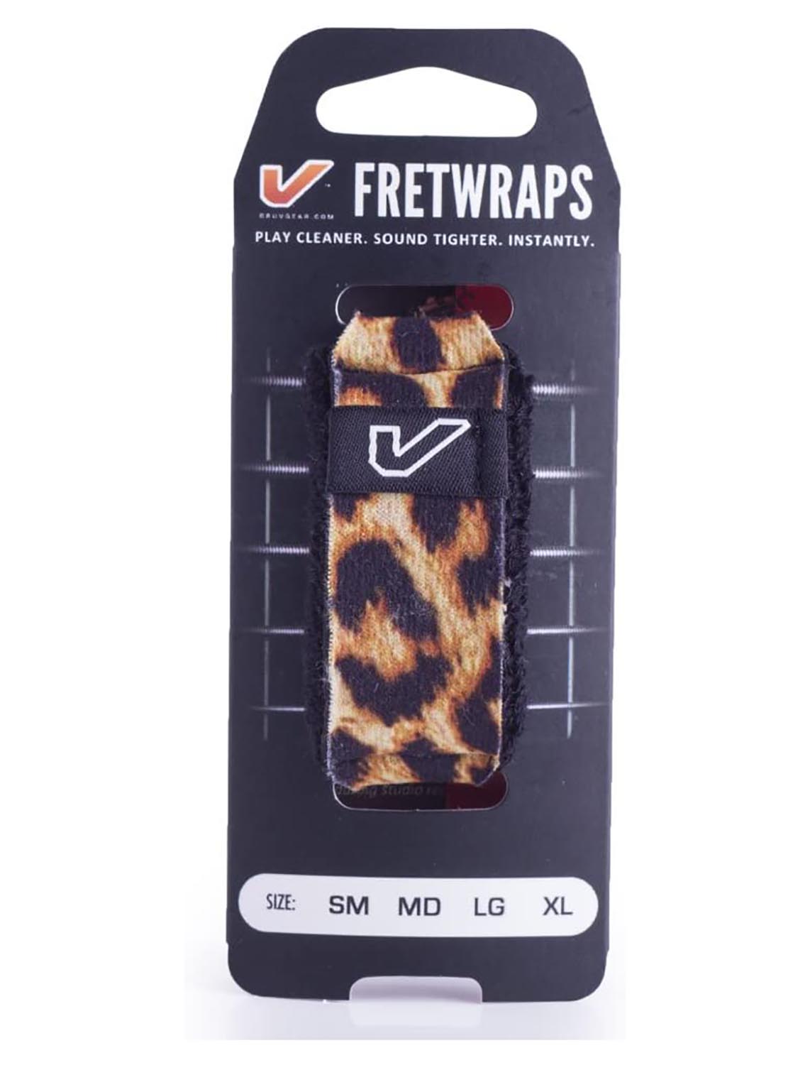 Gruv Gear FW-1PK-LEP-SM FretWraps Wild Leopard String Muters - 1 Pack - Hollywood DJ