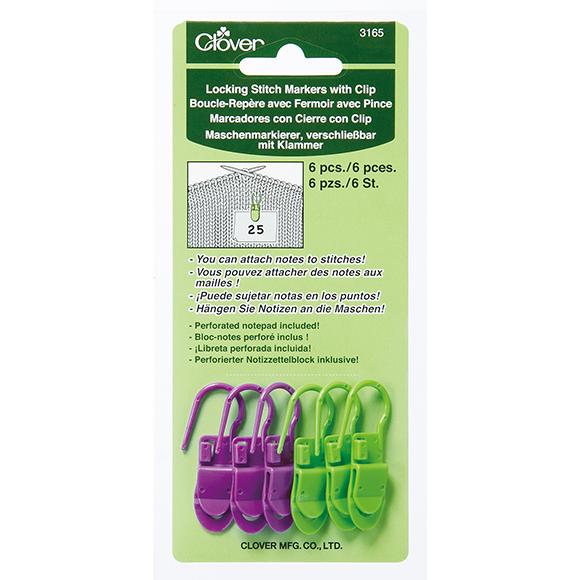 Clover Locking Stitch Markers - 6 Pces