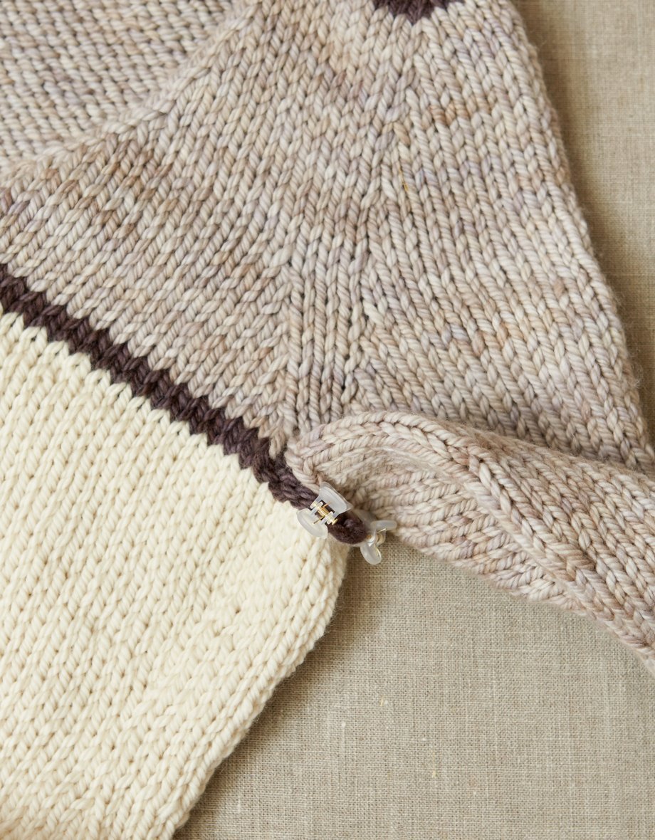 Cocoknits Claw Clips for Knitting - In Use