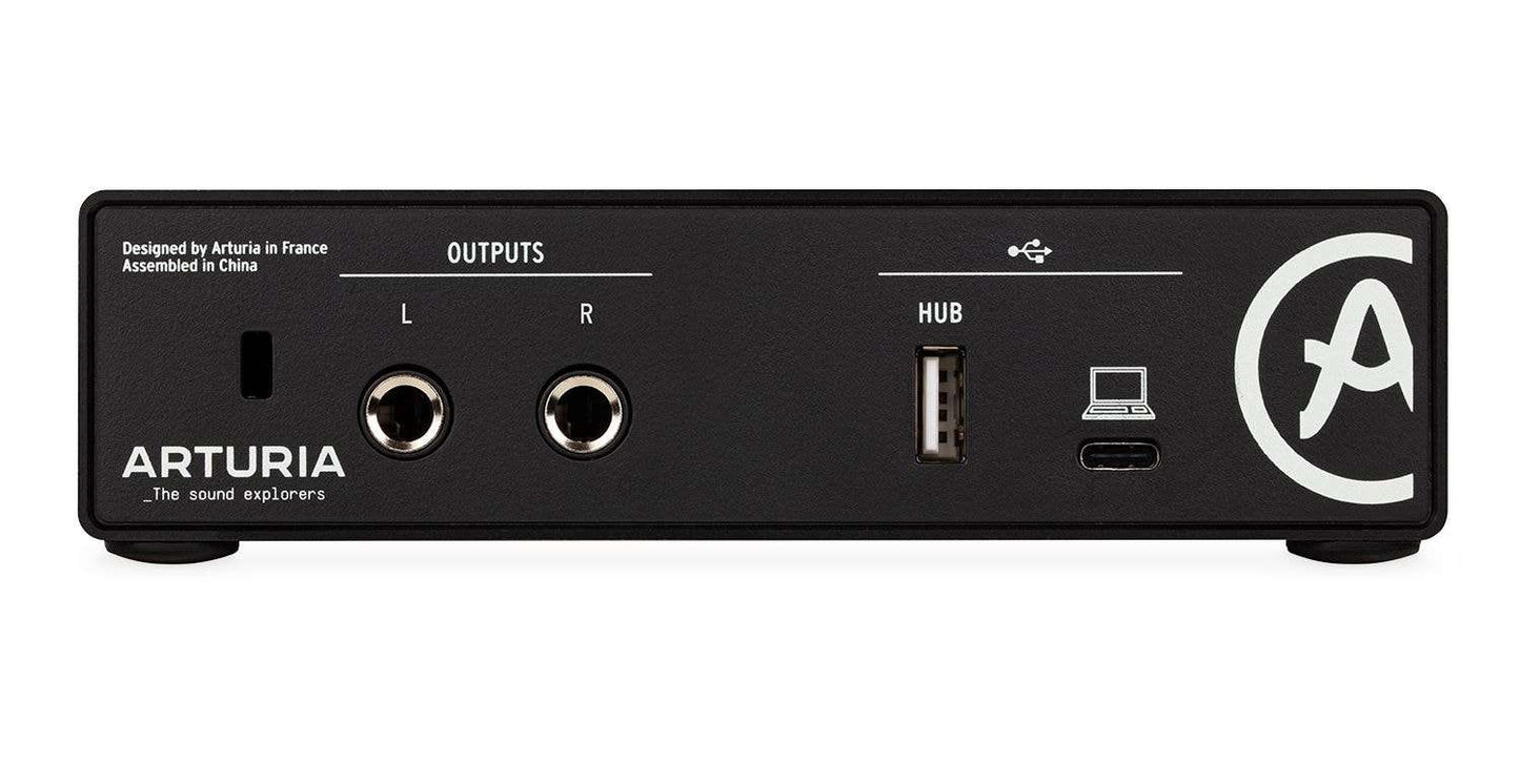 Arturia 800101 MiniFuse 1 Portable 1x2 USB Type-C Audio Interface - Black - Hollywood DJ